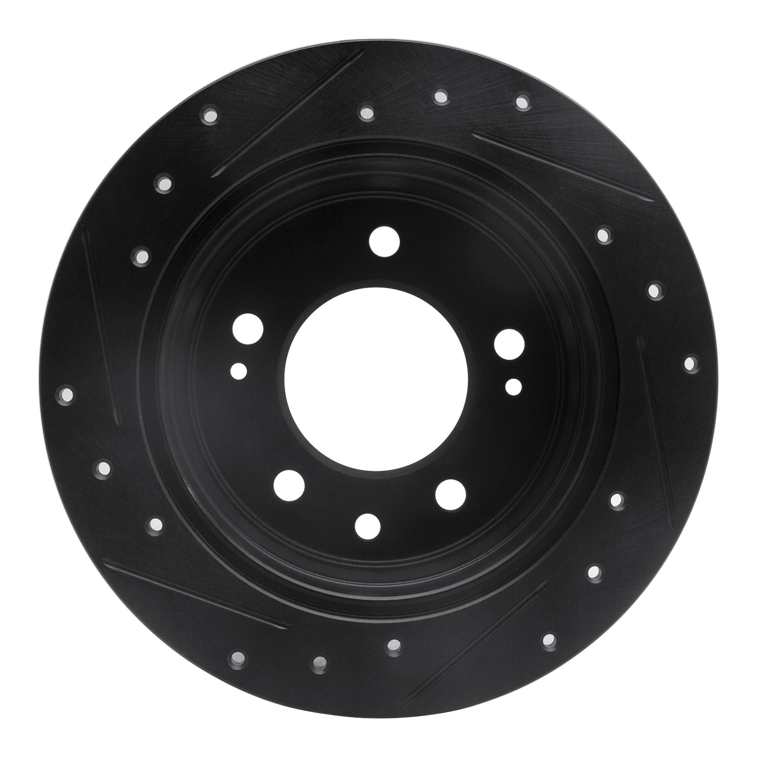 DYN 633-03029R DFC Brake Rotor - Drilled and Slotted - Black - Image 2