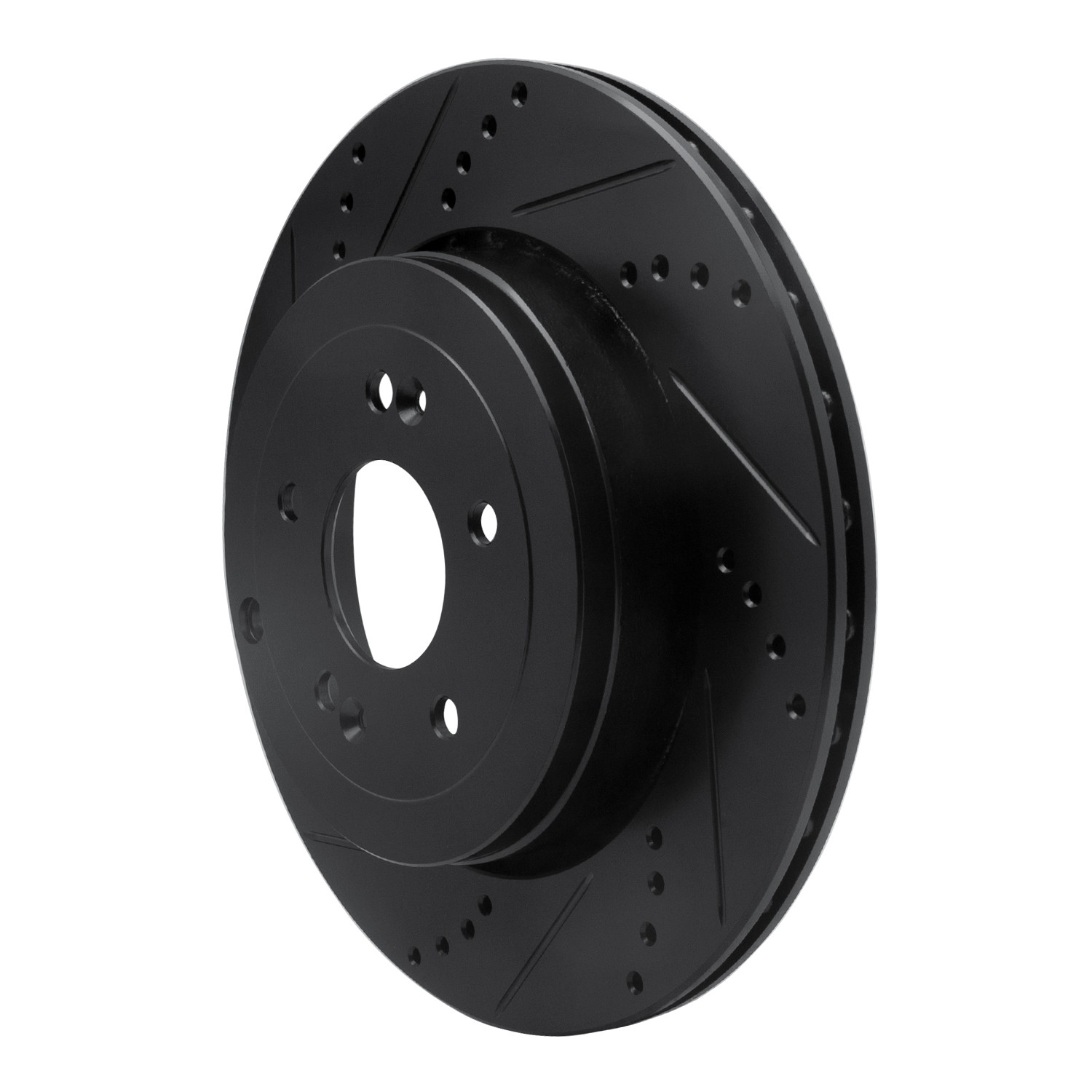 DYN 633-03031L DFC Brake Rotor - Drilled and Slotted - Black