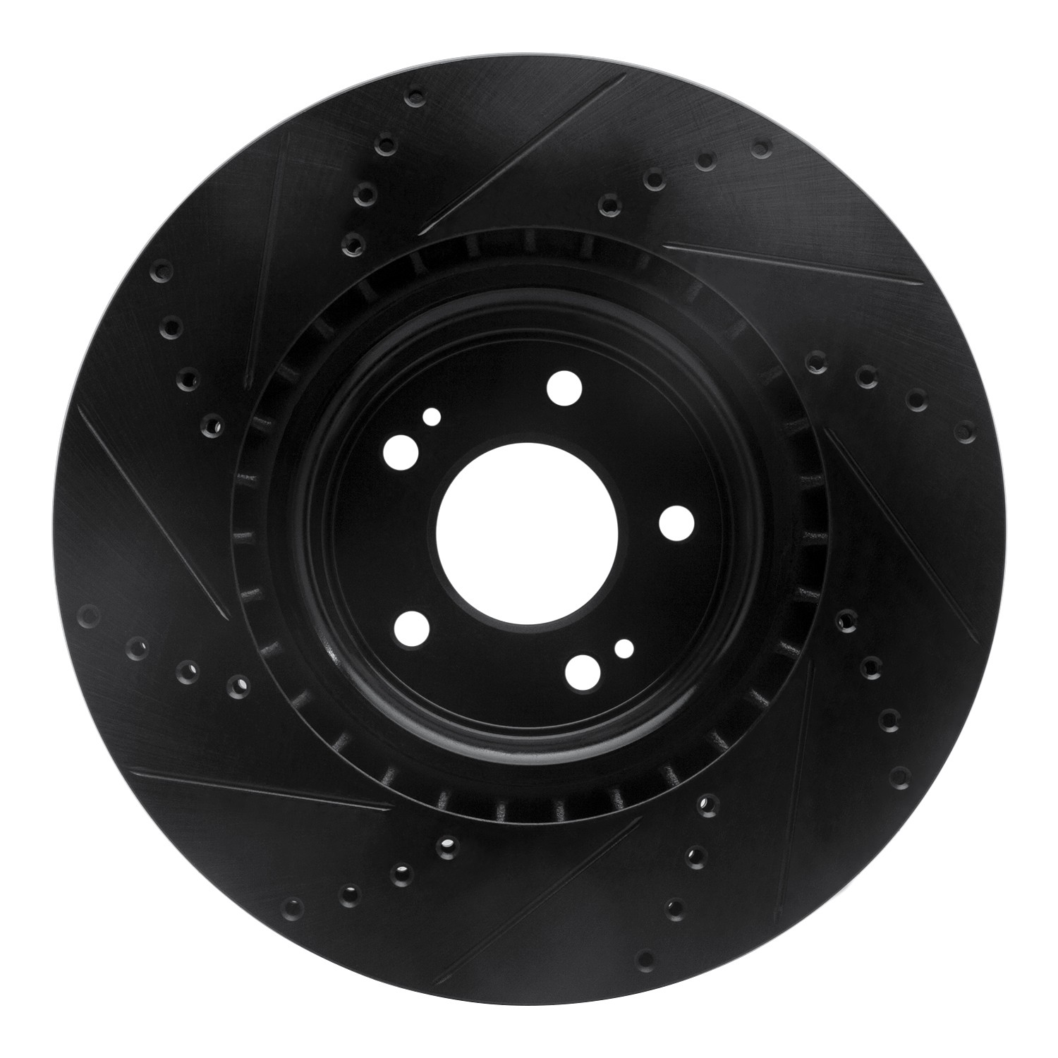 DYN 633-03032R DFC Brake Rotor - Drilled and Slotted - Black - Image 2