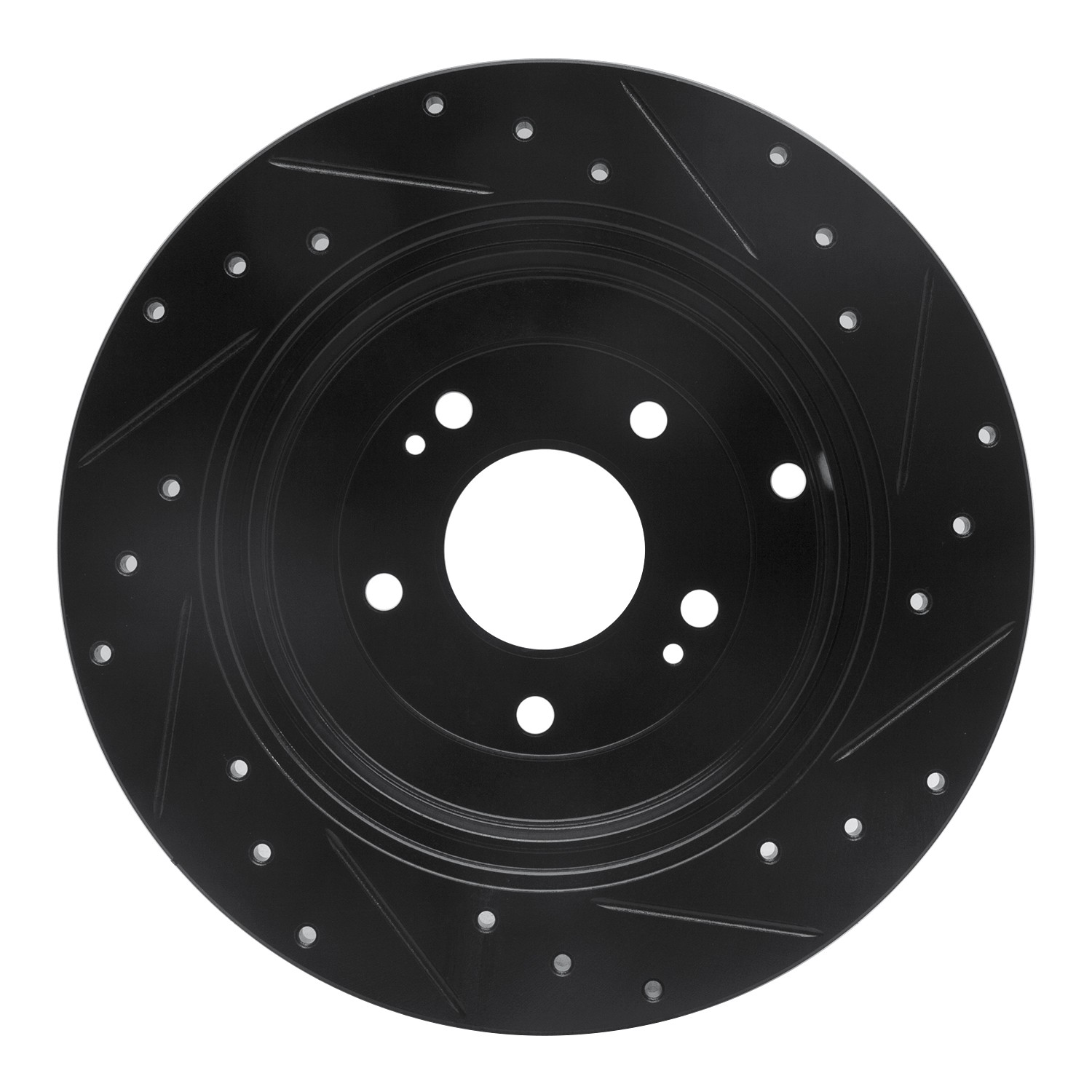 DYN 633-03033L DFC Brake Rotor - Drilled and Slotted - Black - Image 2