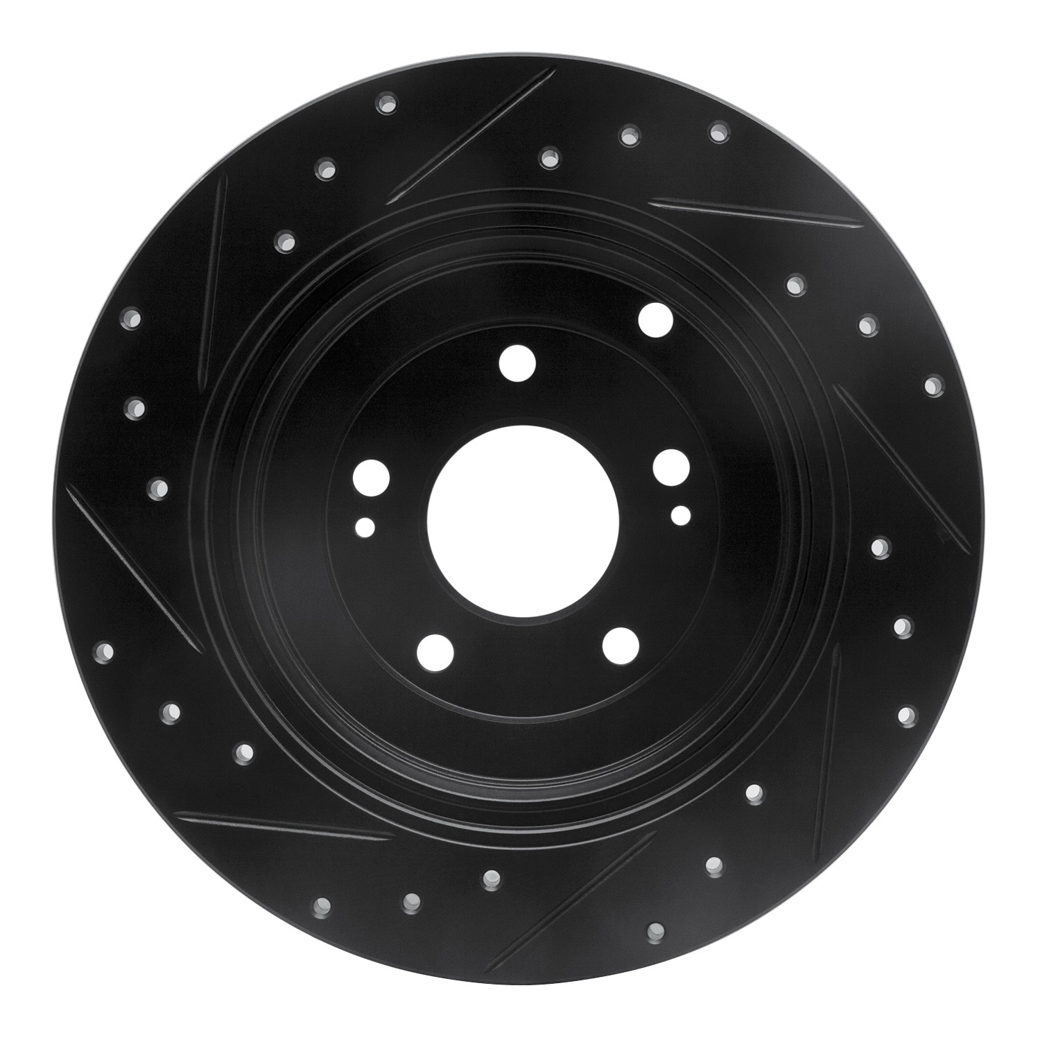 DYN 633-03033R DFC Brake Rotor - Drilled and Slotted - Black - Image 2