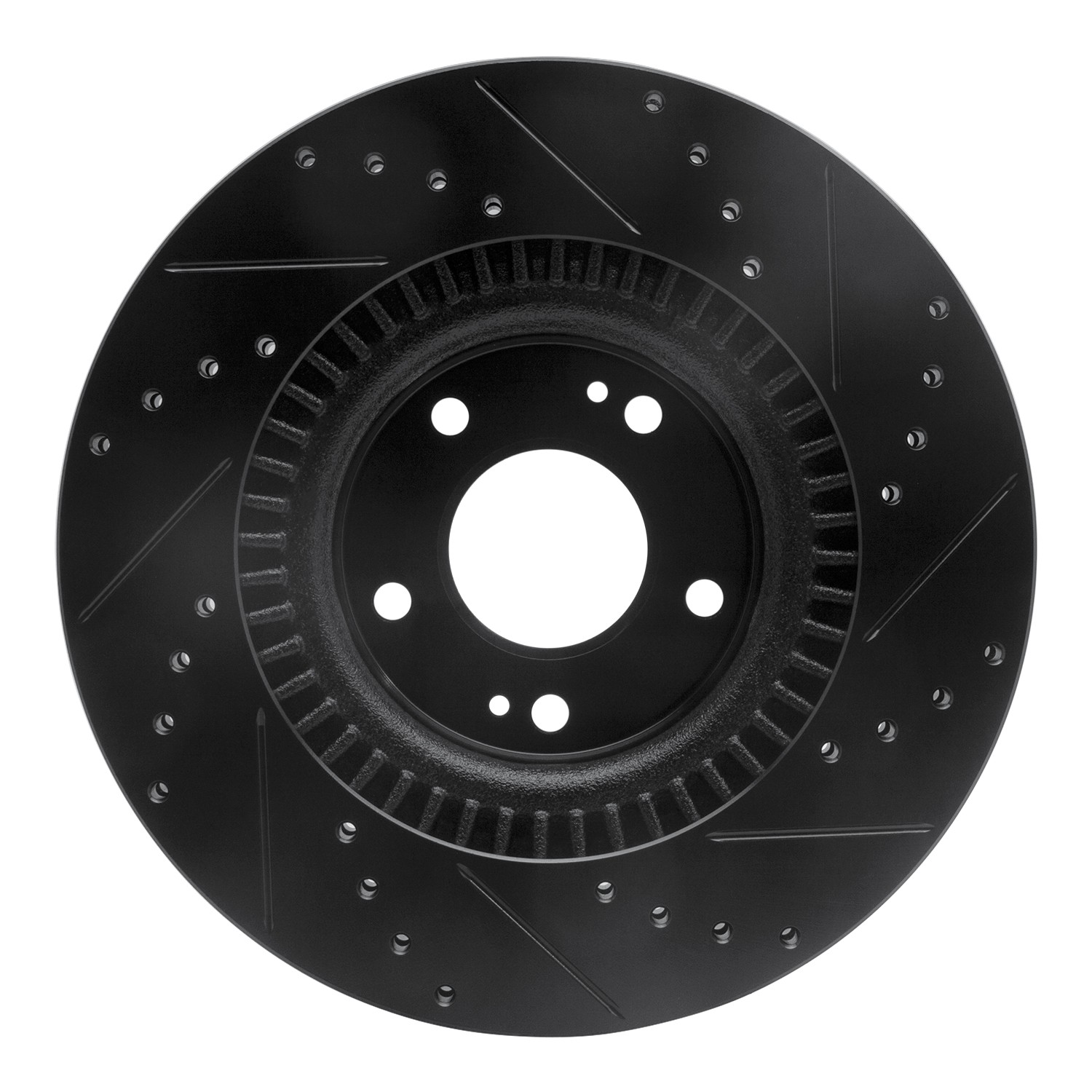 DYN 633-03034L DFC Brake Rotor - Drilled and Slotted - Black - Image 2