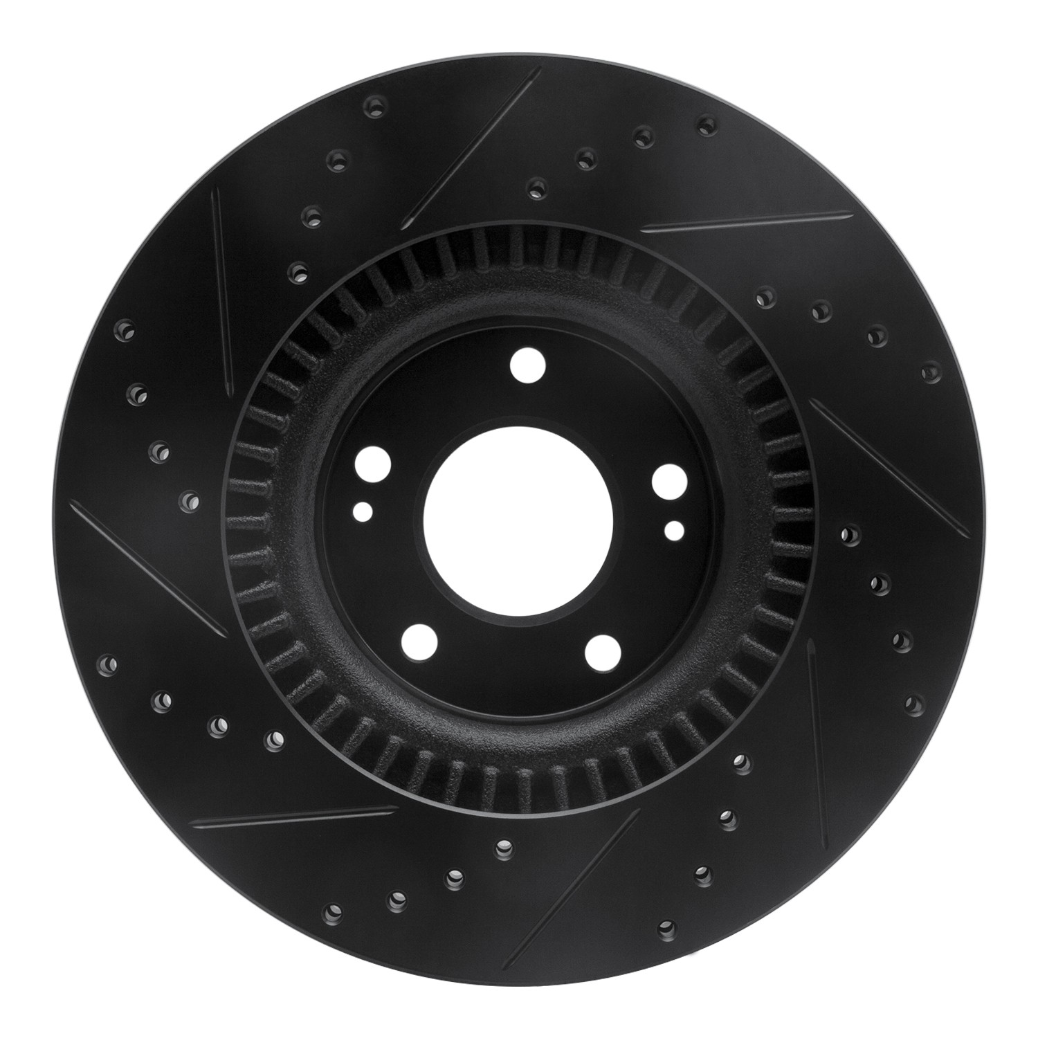 DYN 633-03034R DFC Brake Rotor - Drilled and Slotted - Black - Image 2