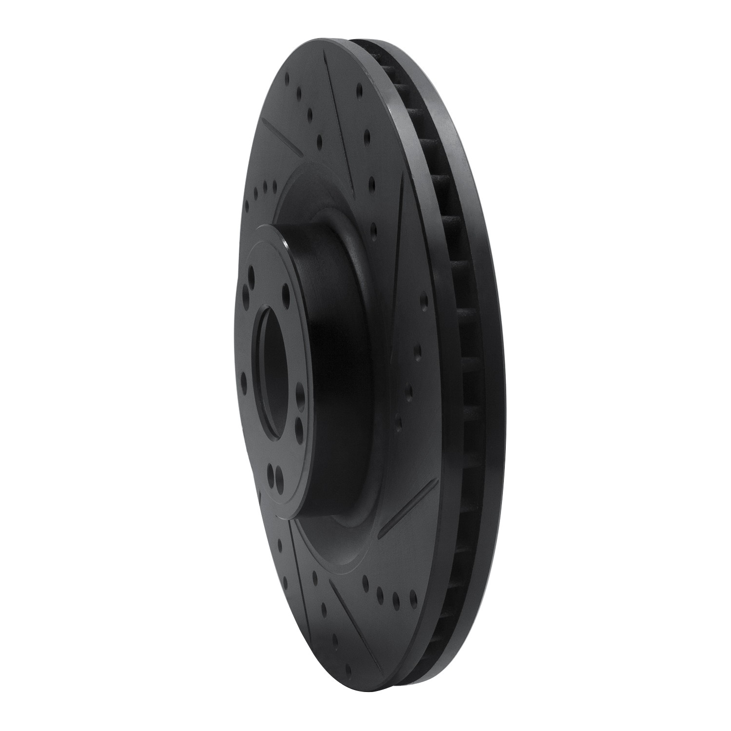 DYN 633-03036R DFC Brake Rotor - Drilled and Slotted - Black