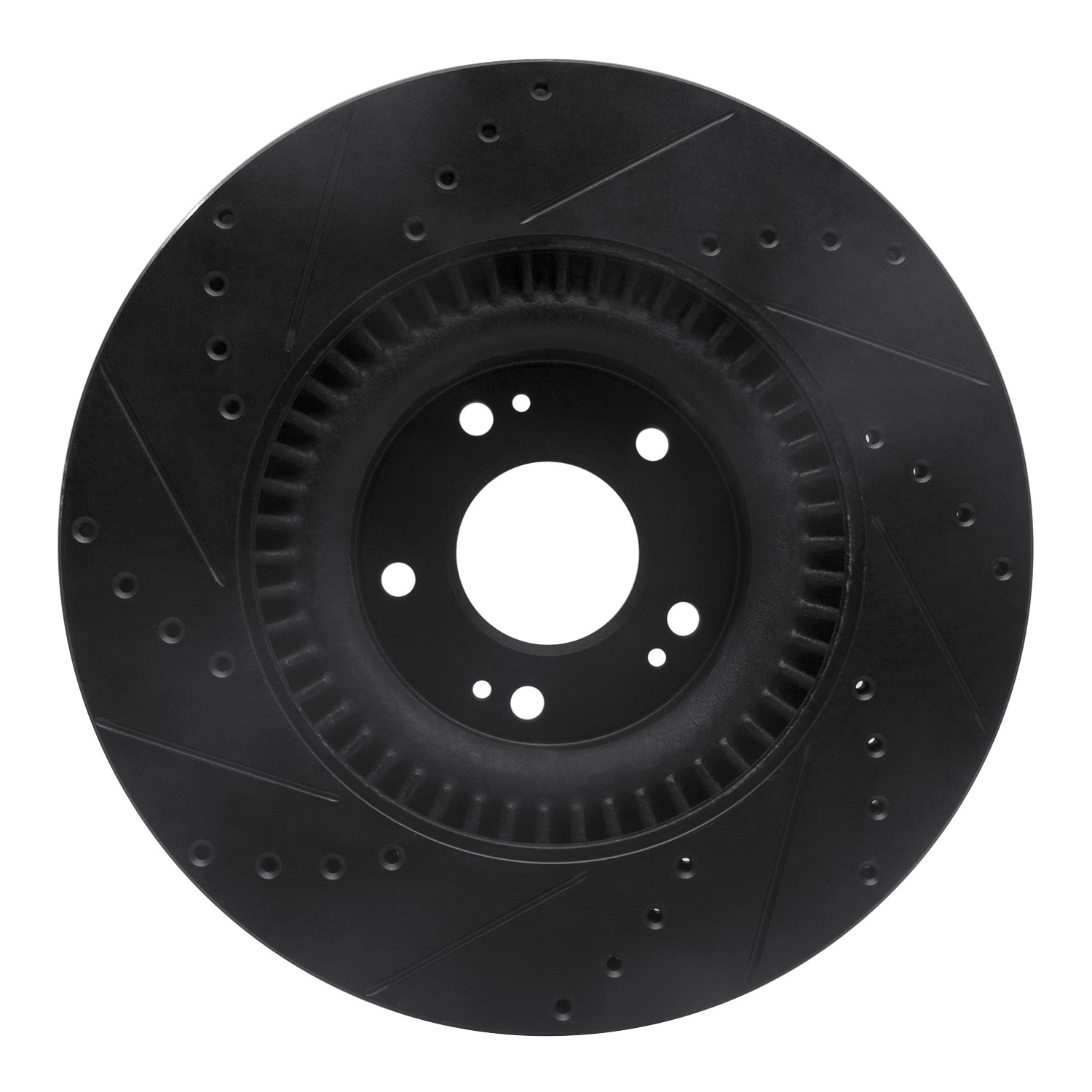 DYN 633-03036R DFC Brake Rotor - Drilled and Slotted - Black - Image 2