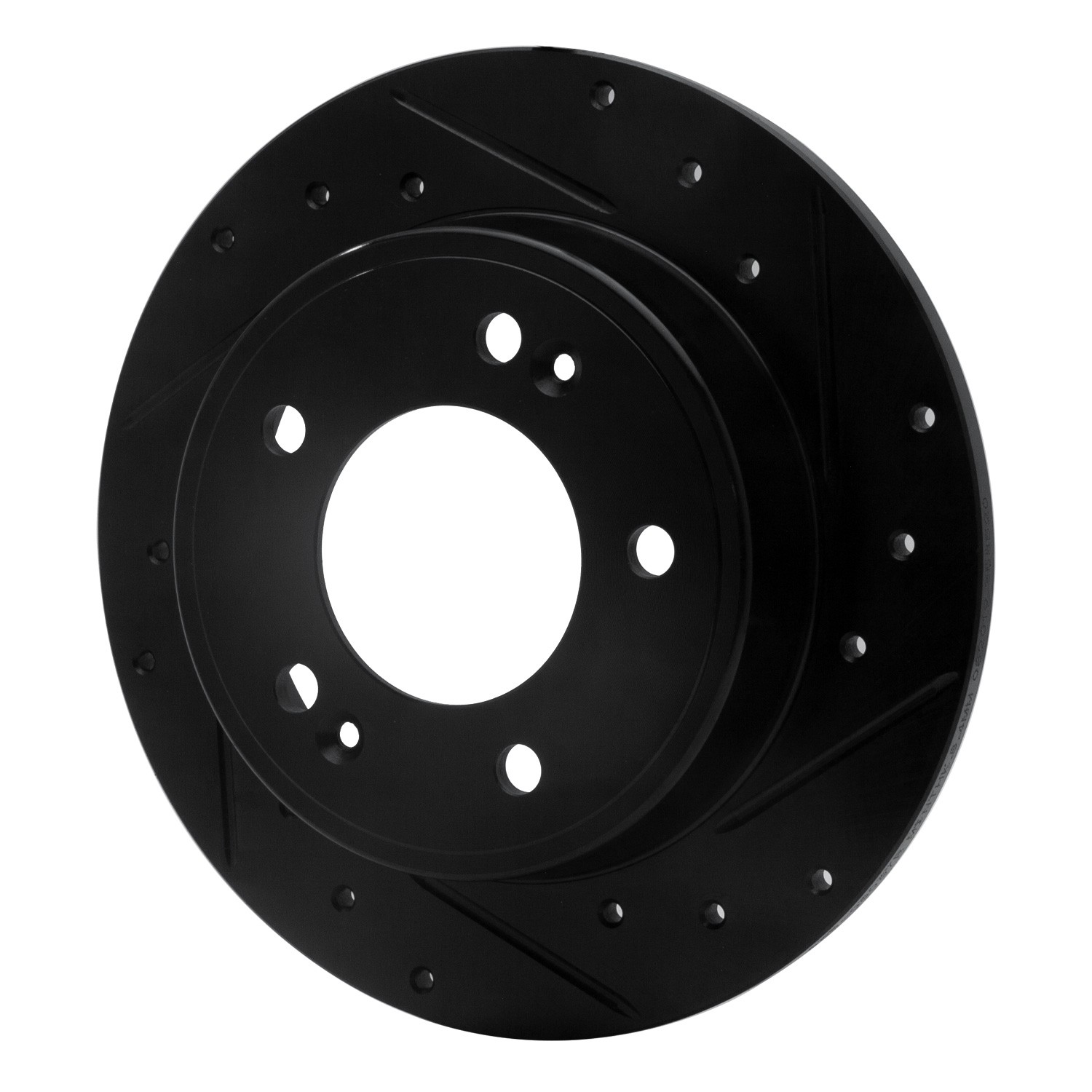 DYN 633-03037R DFC Brake Rotor - Drilled and Slotted - Black