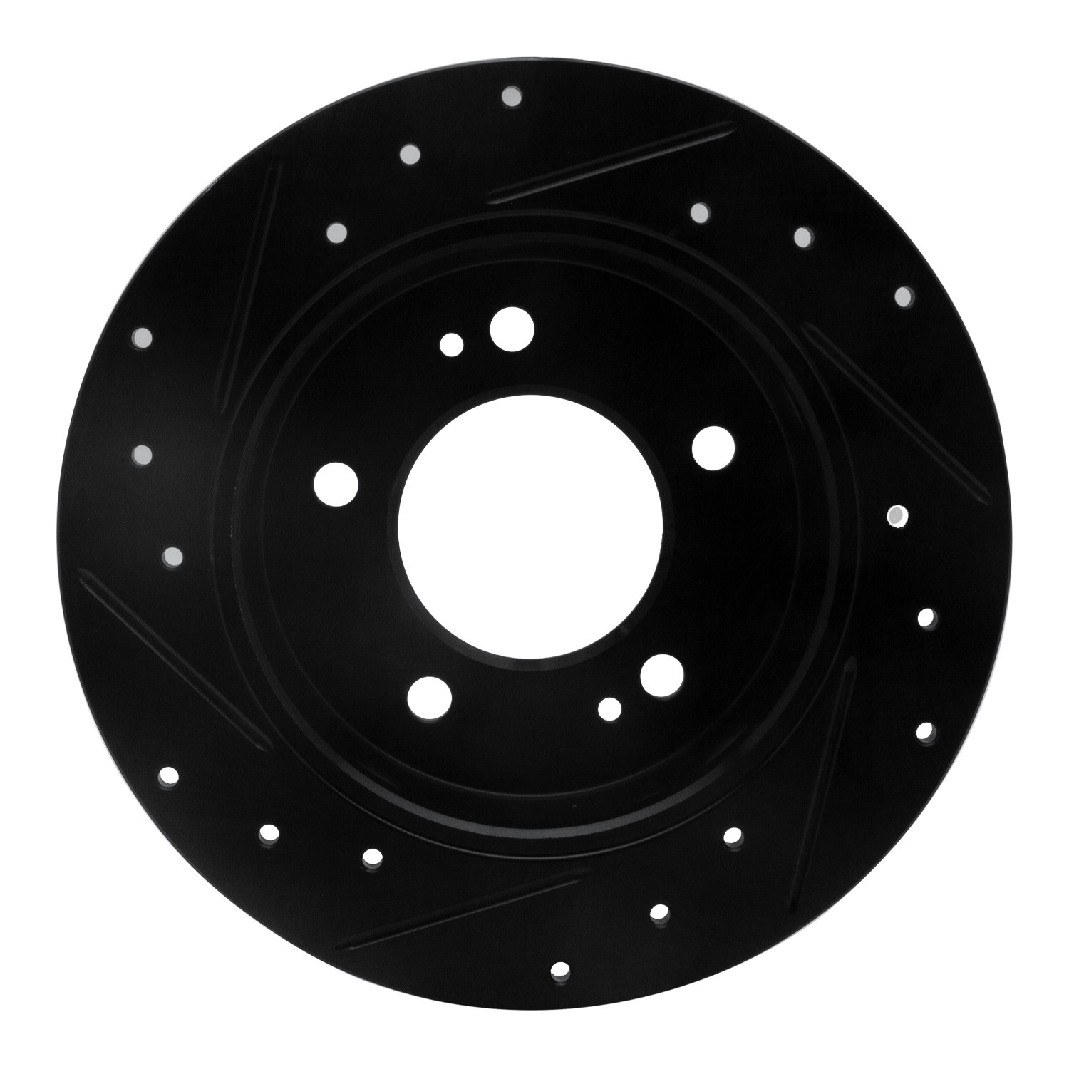 DYN 633-03037R DFC Brake Rotor - Drilled and Slotted - Black - Image 2