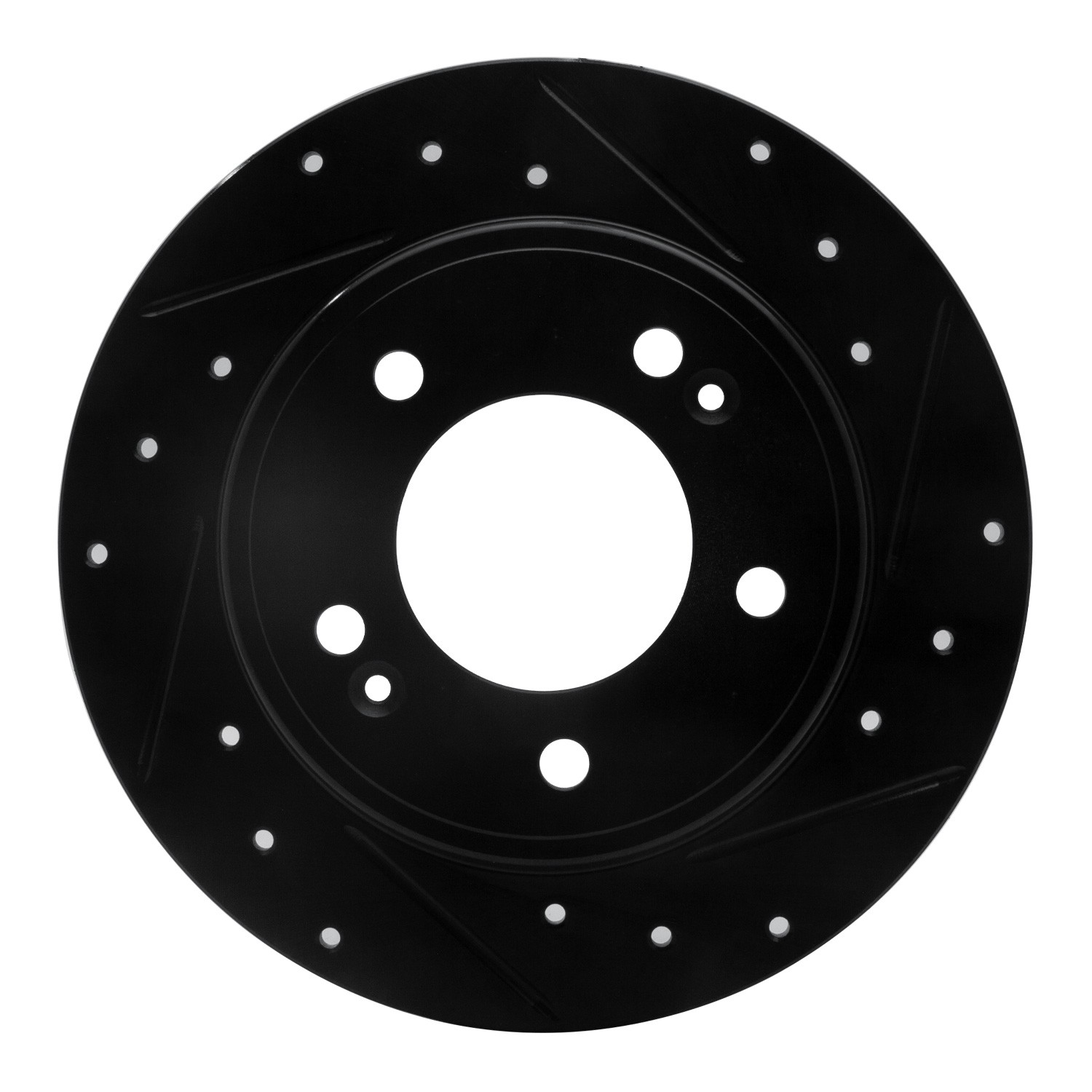DYN 633-03037R DFC Brake Rotor - Drilled and Slotted - Black - Image 3