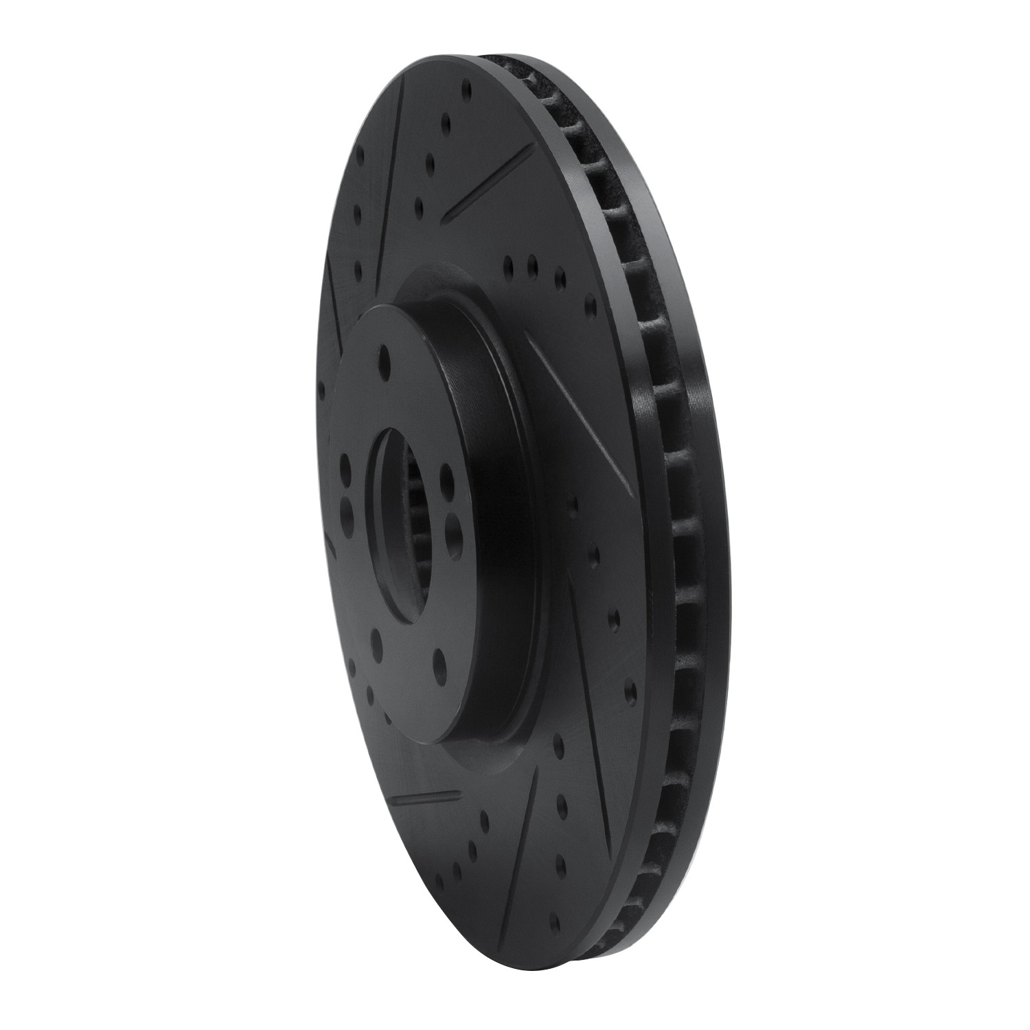 DYN 633-03047L DFC Brake Rotor - Drilled and Slotted - Black
