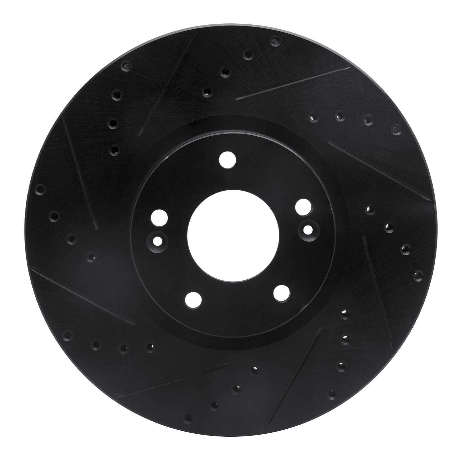 DYN 633-03047L DFC Brake Rotor - Drilled and Slotted - Black - Image 3