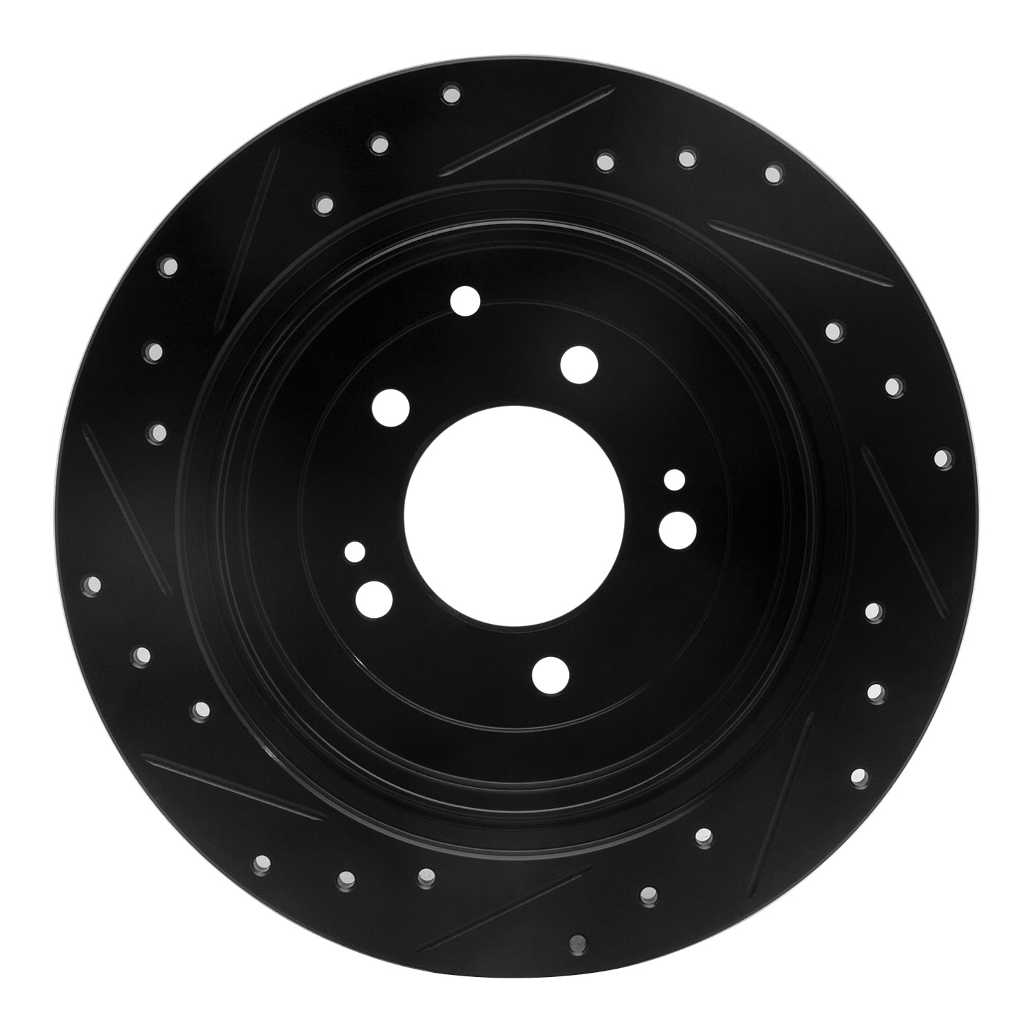 DYN 633-03052R DFC Brake Rotor - Drilled and Slotted - Black - Image 2