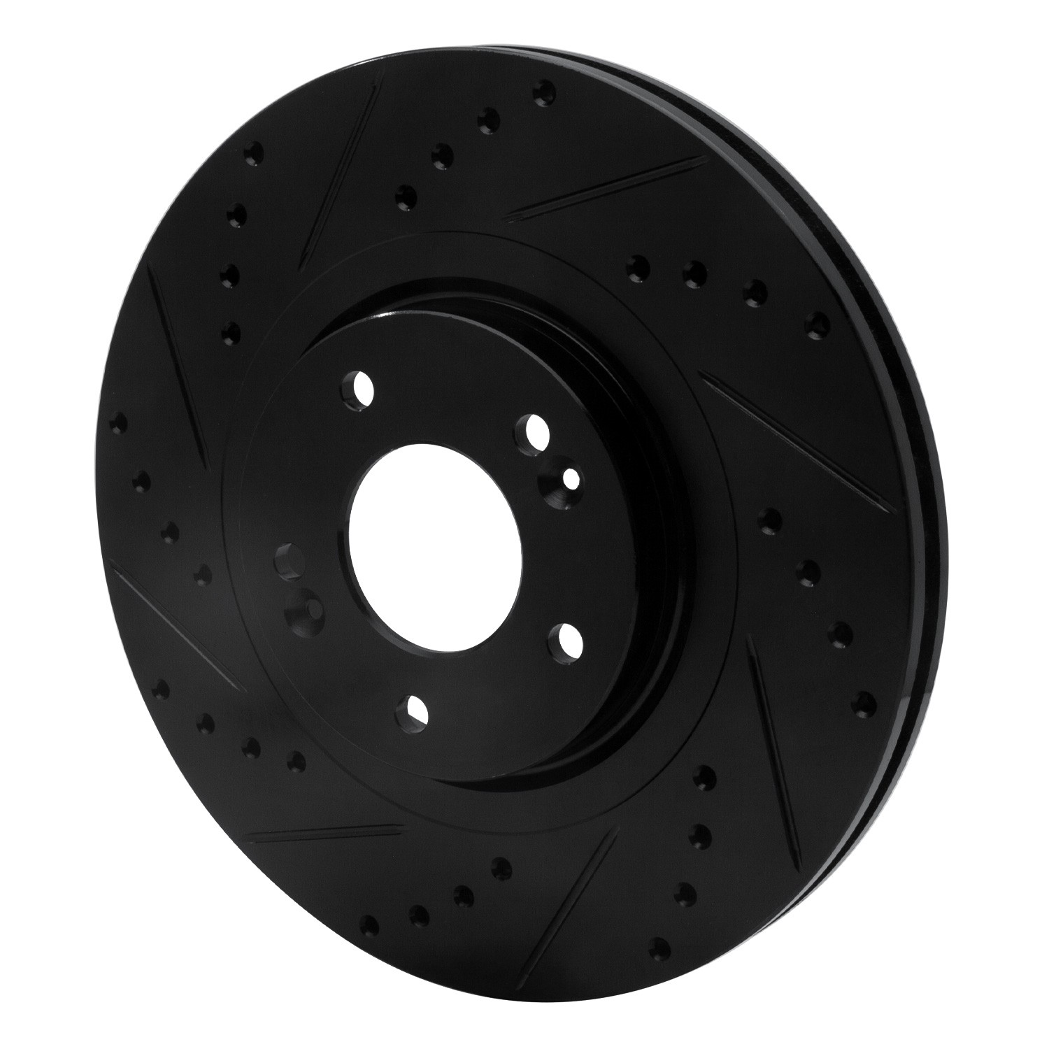 DYN 633-03053L DFC Brake Rotor - Drilled and Slotted - Black