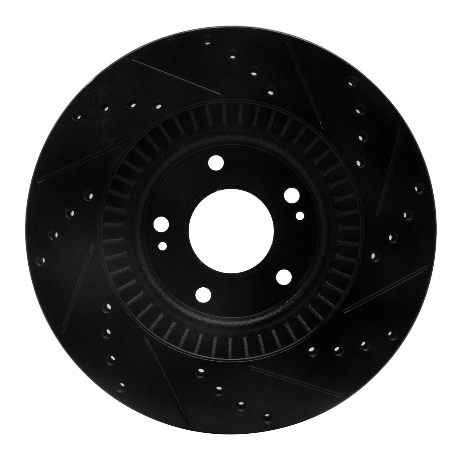 DYN 633-03053L DFC Brake Rotor - Drilled and Slotted - Black - Image 2