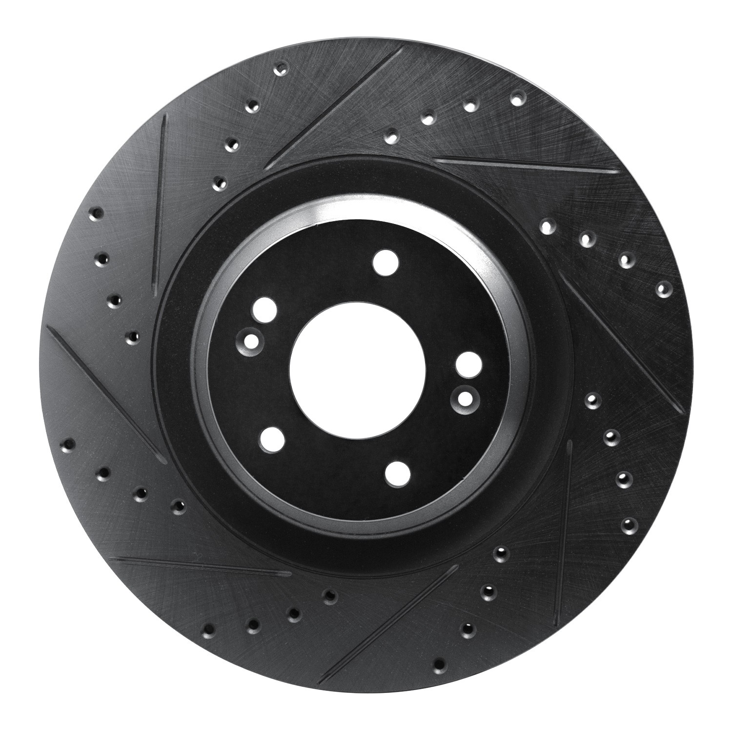 DYN 633-03061L DFC Brake Rotor - Drilled and Slotted - Black