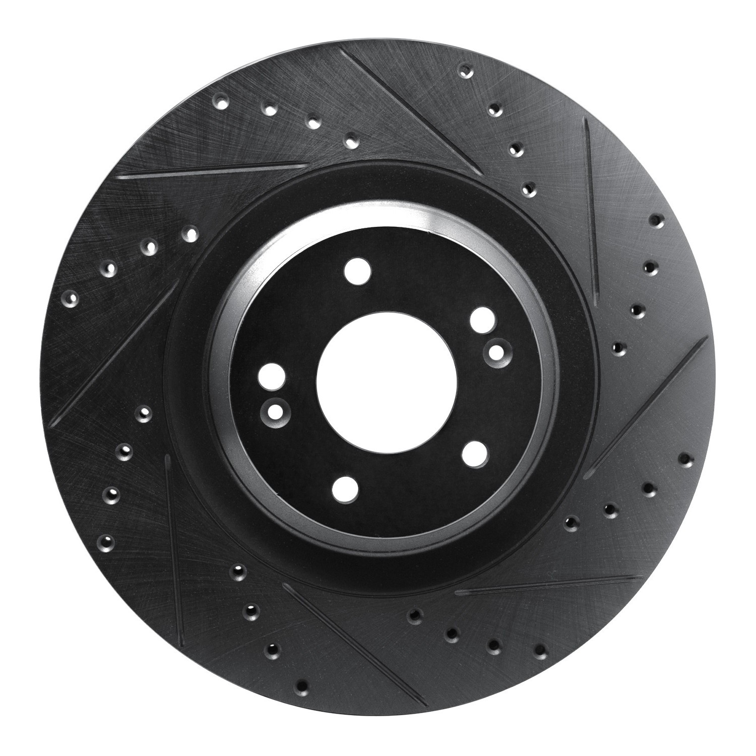 DYN 633-03061R DFC Brake Rotor - Drilled and Slotted - Black