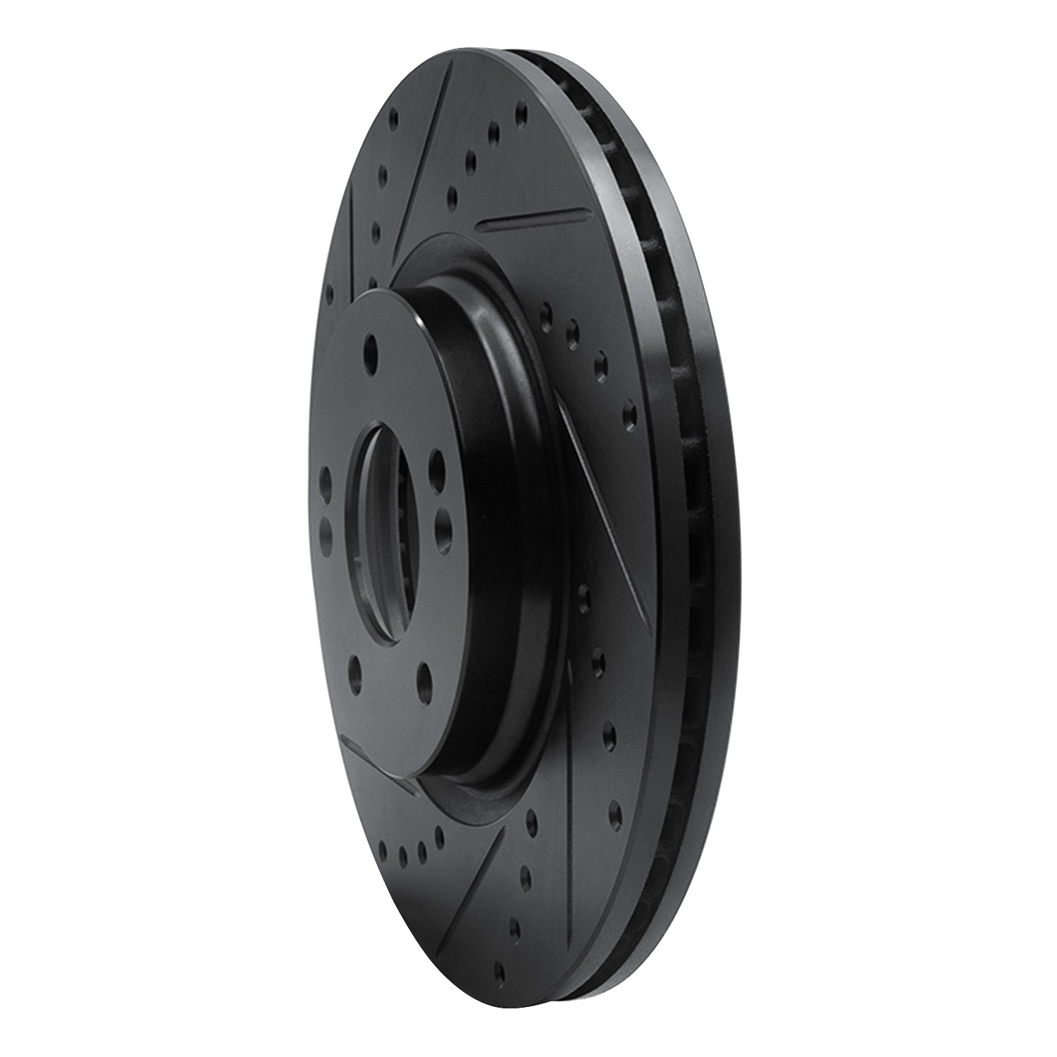 DYN 633-03066L DFC Brake Rotor - Drilled and Slotted - Black