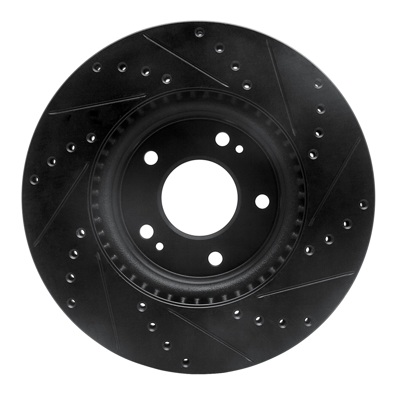 DYN 633-03066L DFC Brake Rotor - Drilled and Slotted - Black - Image 2
