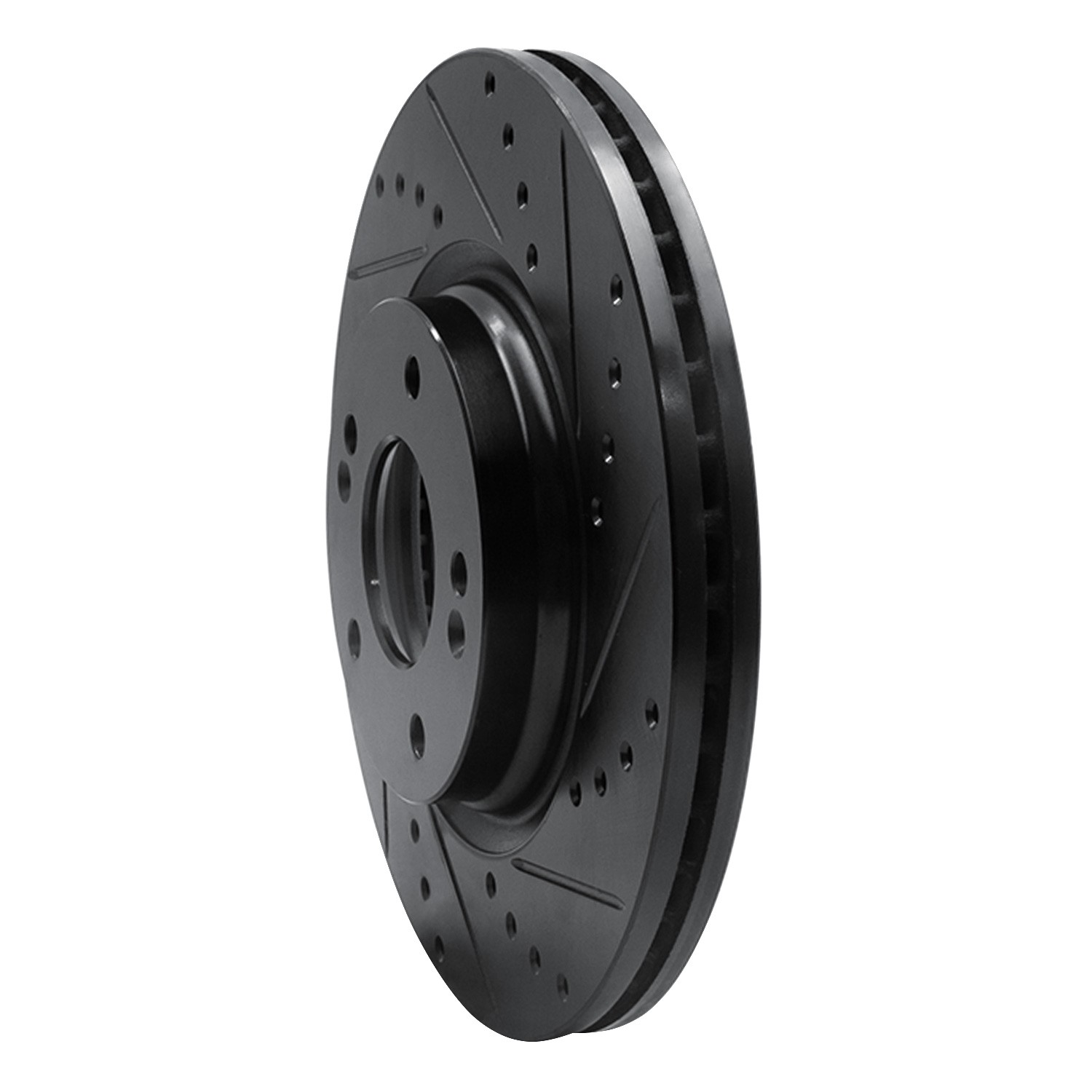 DYN 633-03066R DFC Brake Rotor - Drilled and Slotted - Black