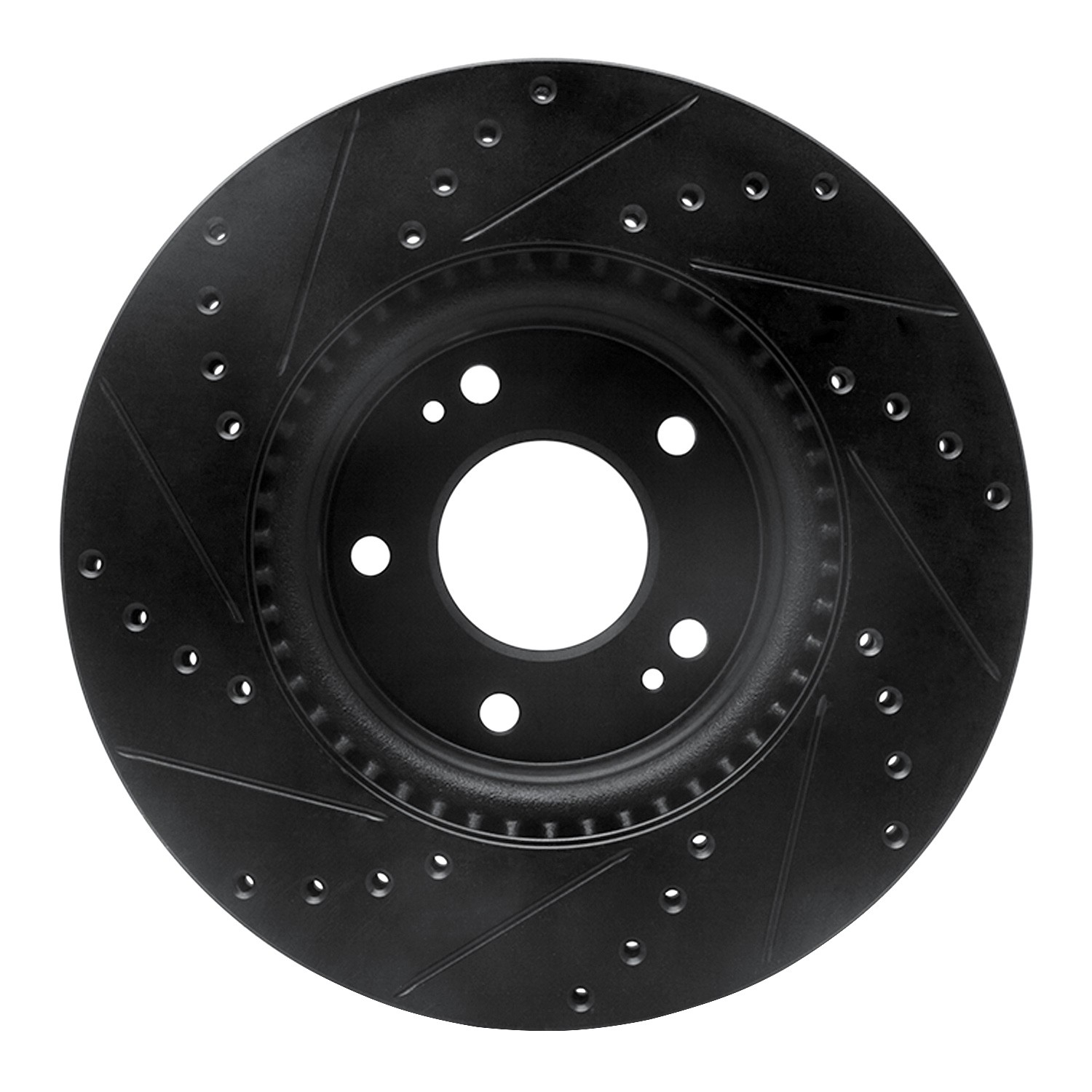 DYN 633-03066R DFC Brake Rotor - Drilled and Slotted - Black - Image 2