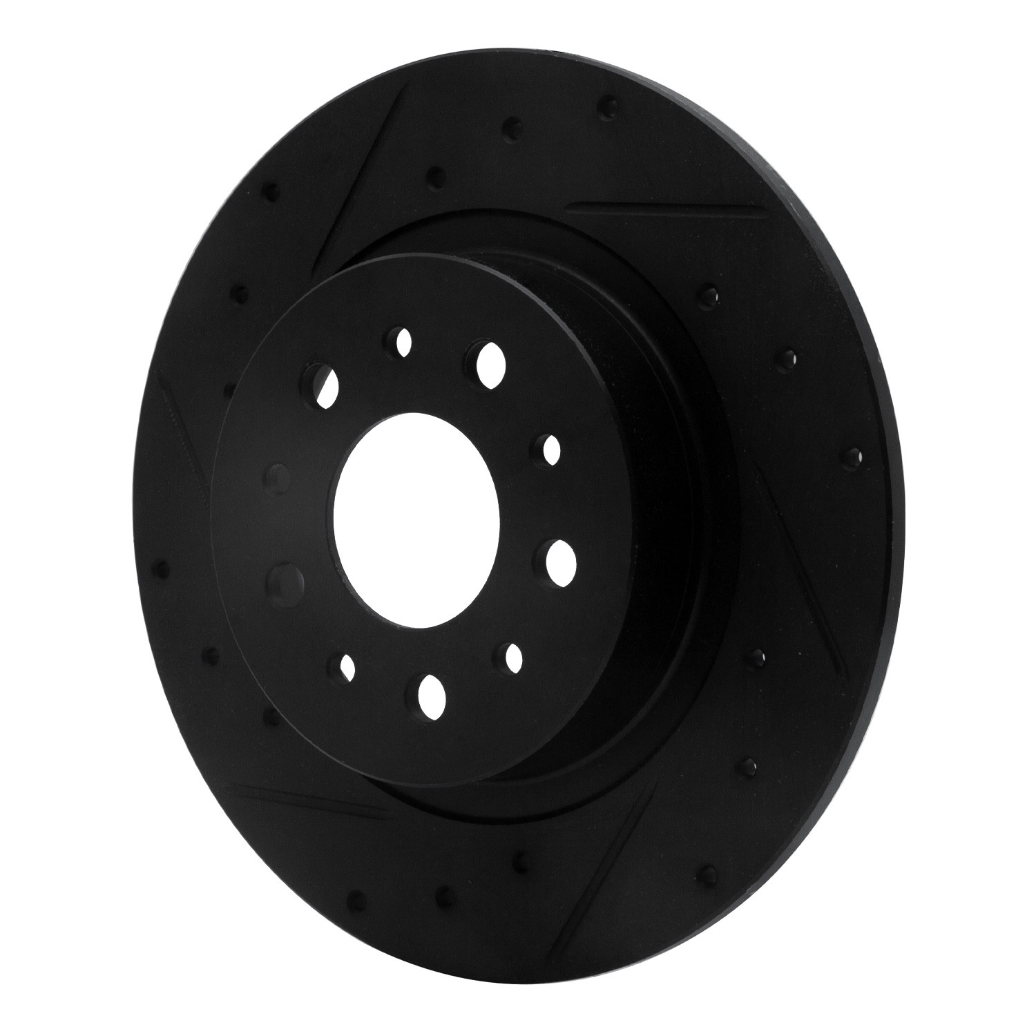 DYN 633-07003L DFC Brake Rotor - Drilled and Slotted - Black