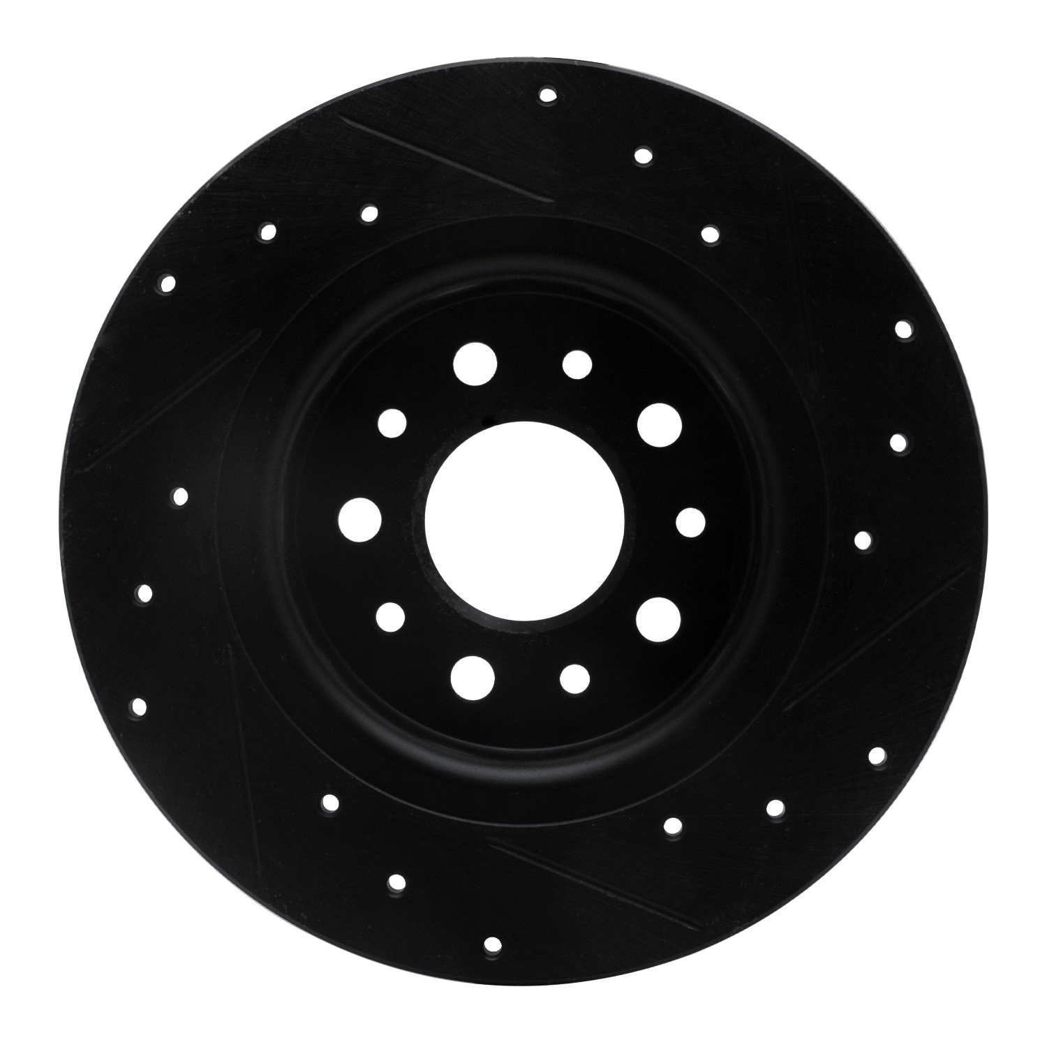 DYN 633-07003L DFC Brake Rotor - Drilled and Slotted - Black - Image 2