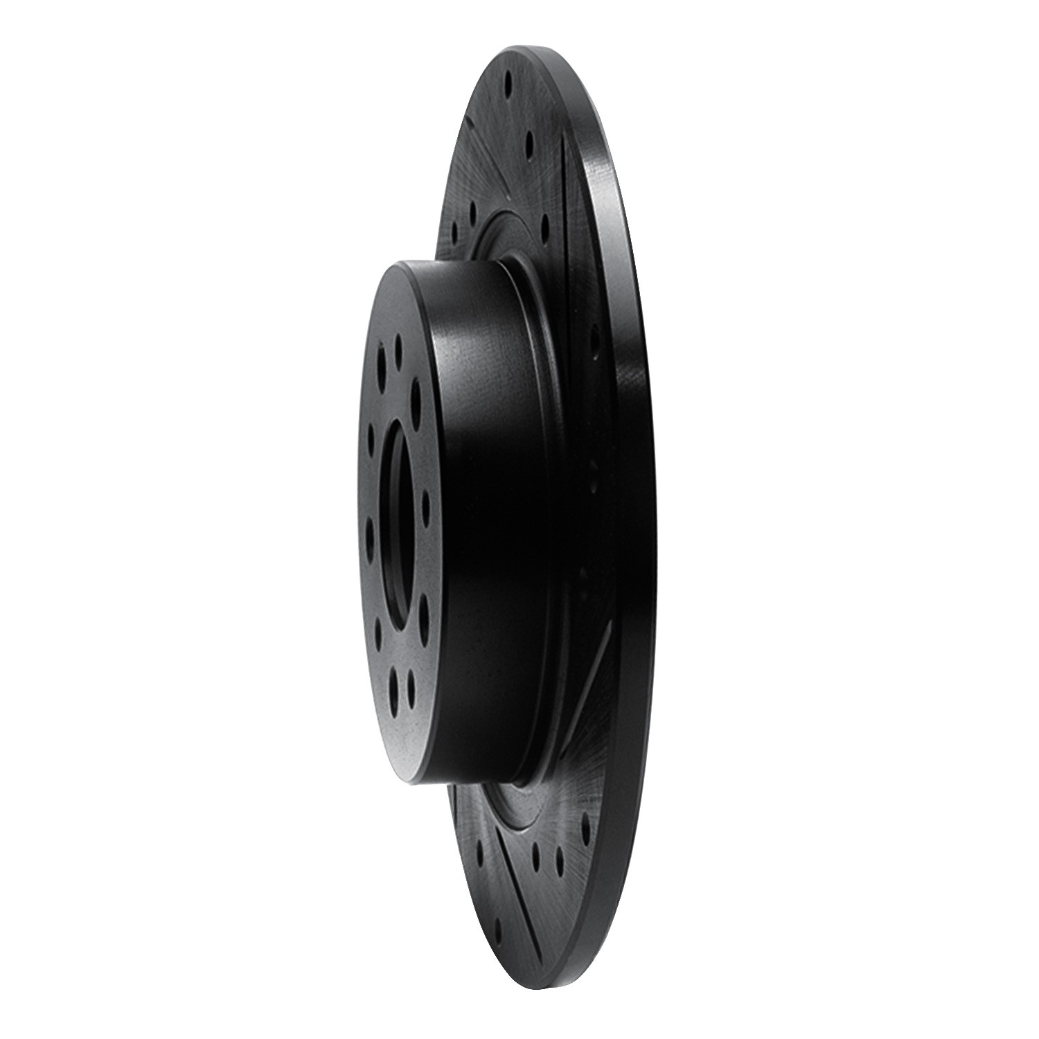 DYN 633-07003R DFC Brake Rotor - Drilled and Slotted - Black