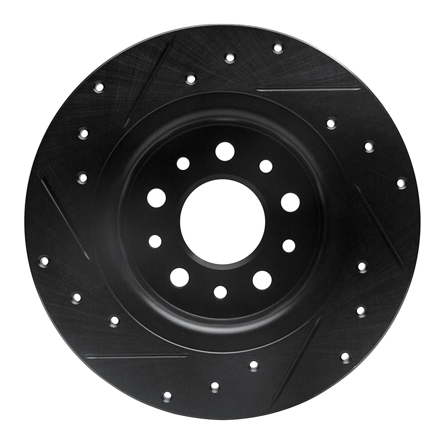 DYN 633-07003R DFC Brake Rotor - Drilled and Slotted - Black - Image 2