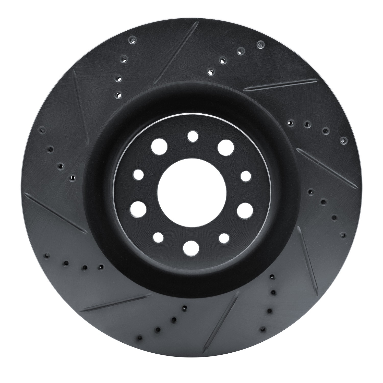 DYN 633-07006L DFC Brake Rotor - Drilled and Slotted - Black