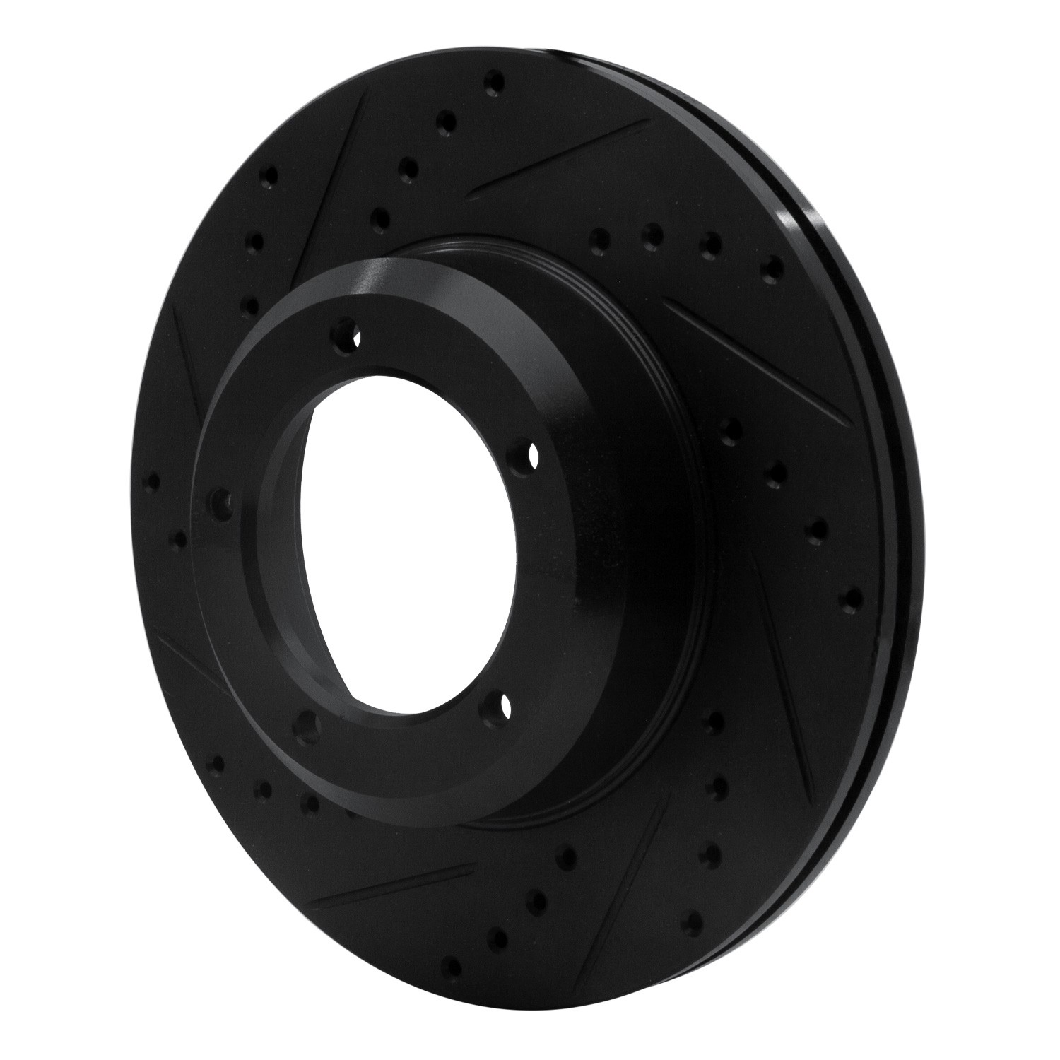 DYN 633-11001L DFC Brake Rotor - Drilled and Slotted - Black