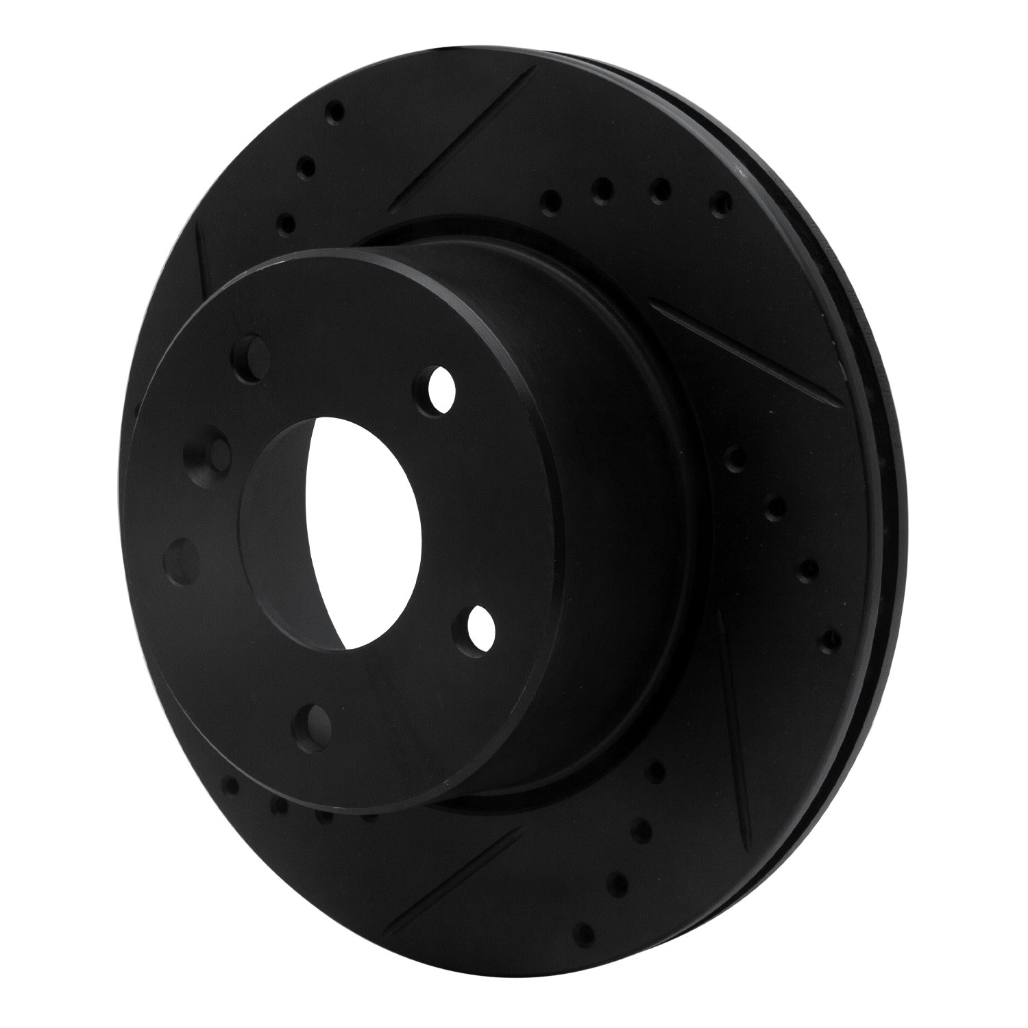 DYN 633-11005L DFC Brake Rotor - Drilled and Slotted - Black