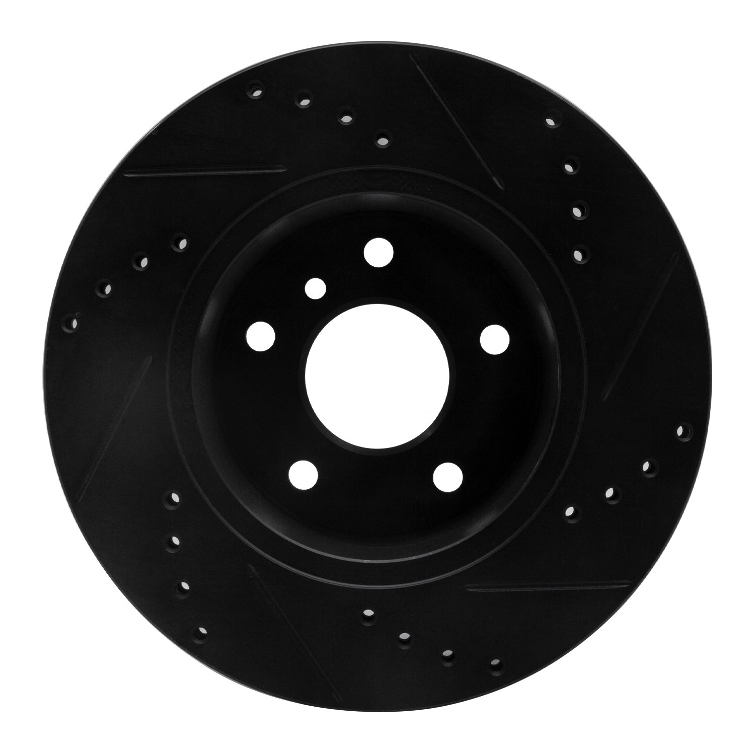 DYN 633-11005L DFC Brake Rotor - Drilled and Slotted - Black - Image 2