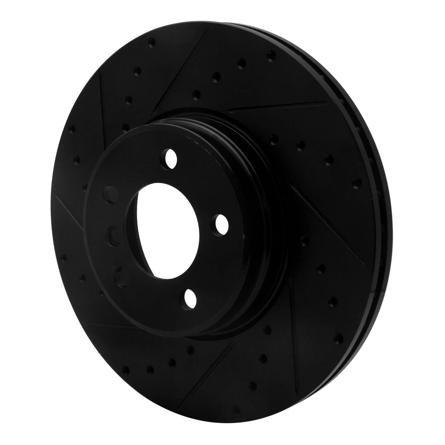 DYN 633-11007L DFC Brake Rotor - Drilled and Slotted - Black