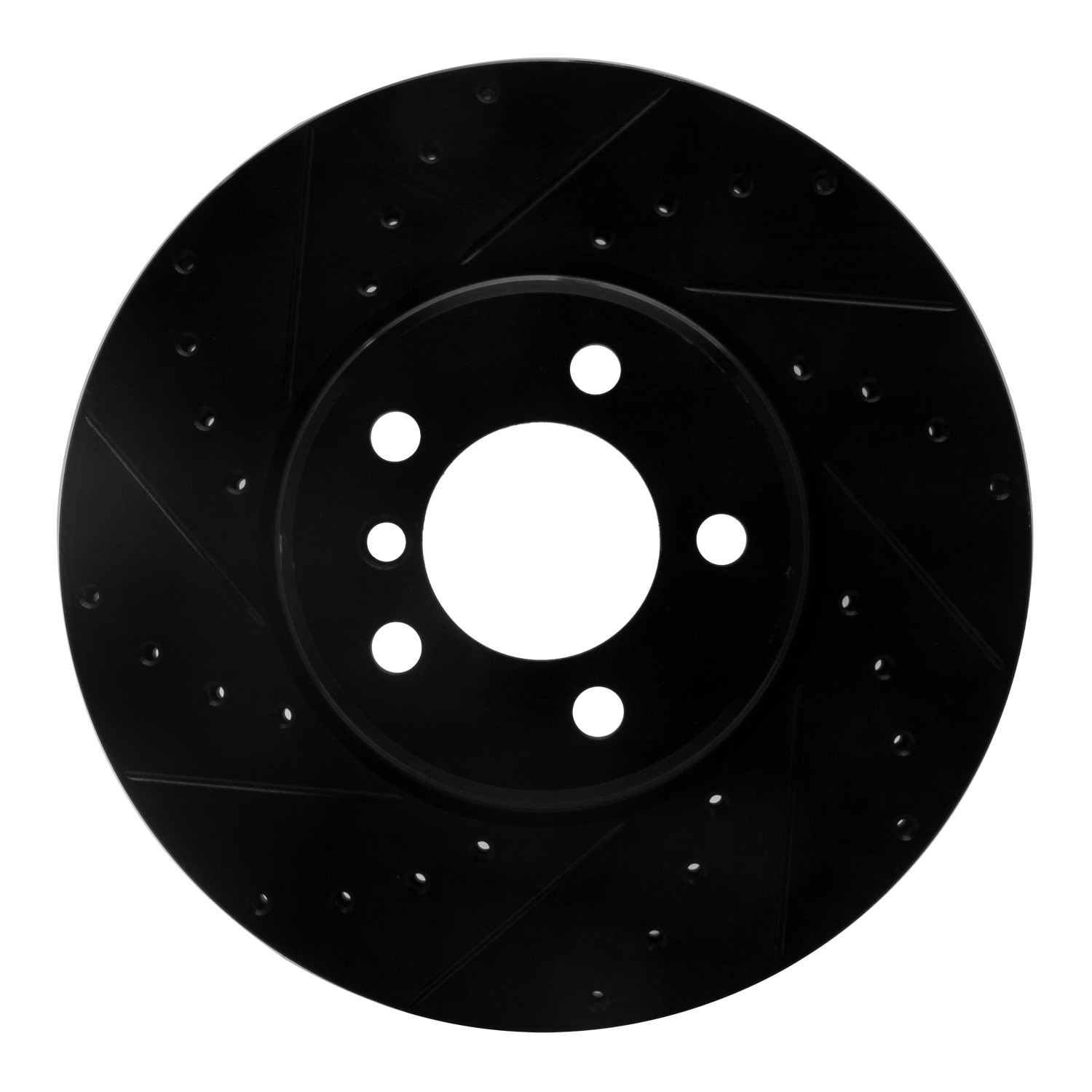 DYN 633-11007L DFC Brake Rotor - Drilled and Slotted - Black - Image 3