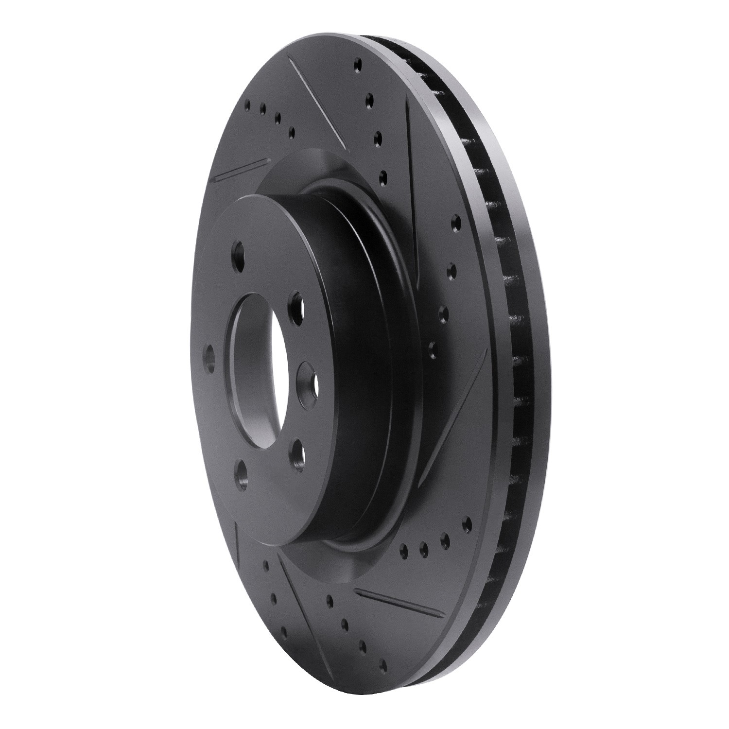 DYN 633-11009R DFC Brake Rotor - Drilled and Slotted - Black
