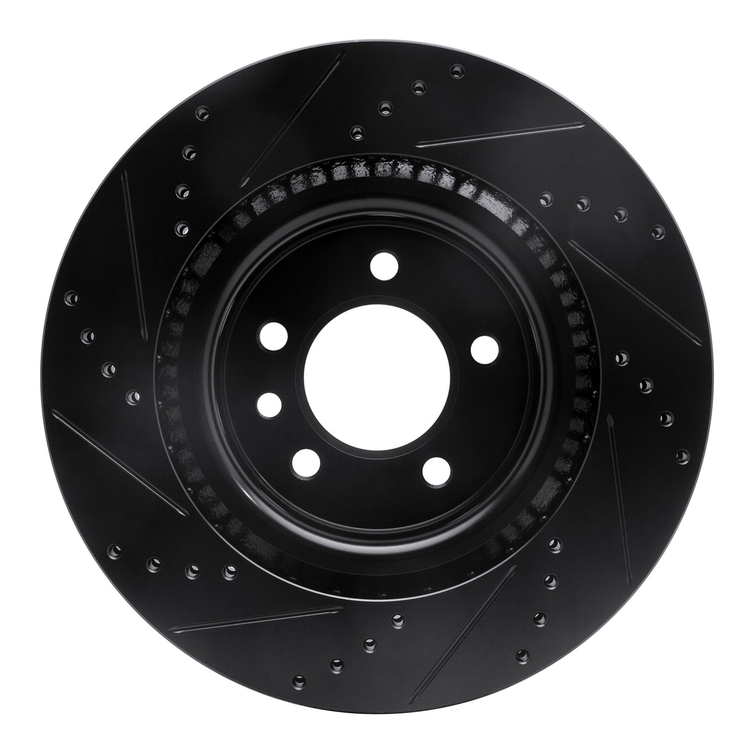 DYN 633-11009R DFC Brake Rotor - Drilled and Slotted - Black - Image 2