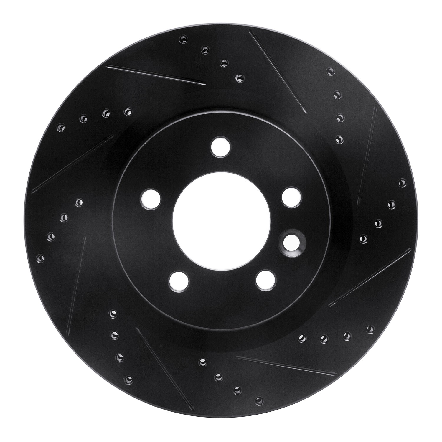 DYN 633-11009R DFC Brake Rotor - Drilled and Slotted - Black - Image 3