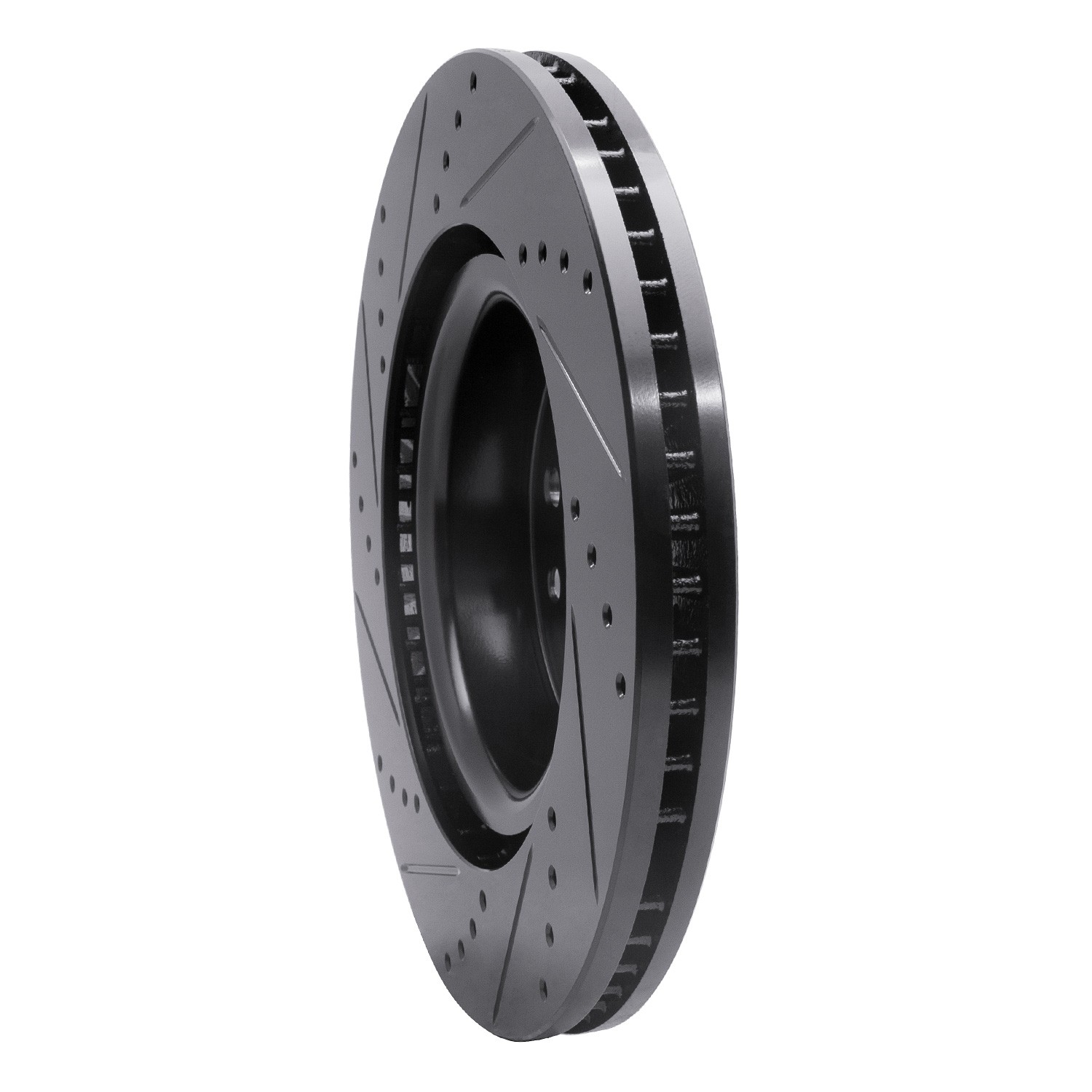 DYN 633-11009R DFC Brake Rotor - Drilled and Slotted - Black - Image 5
