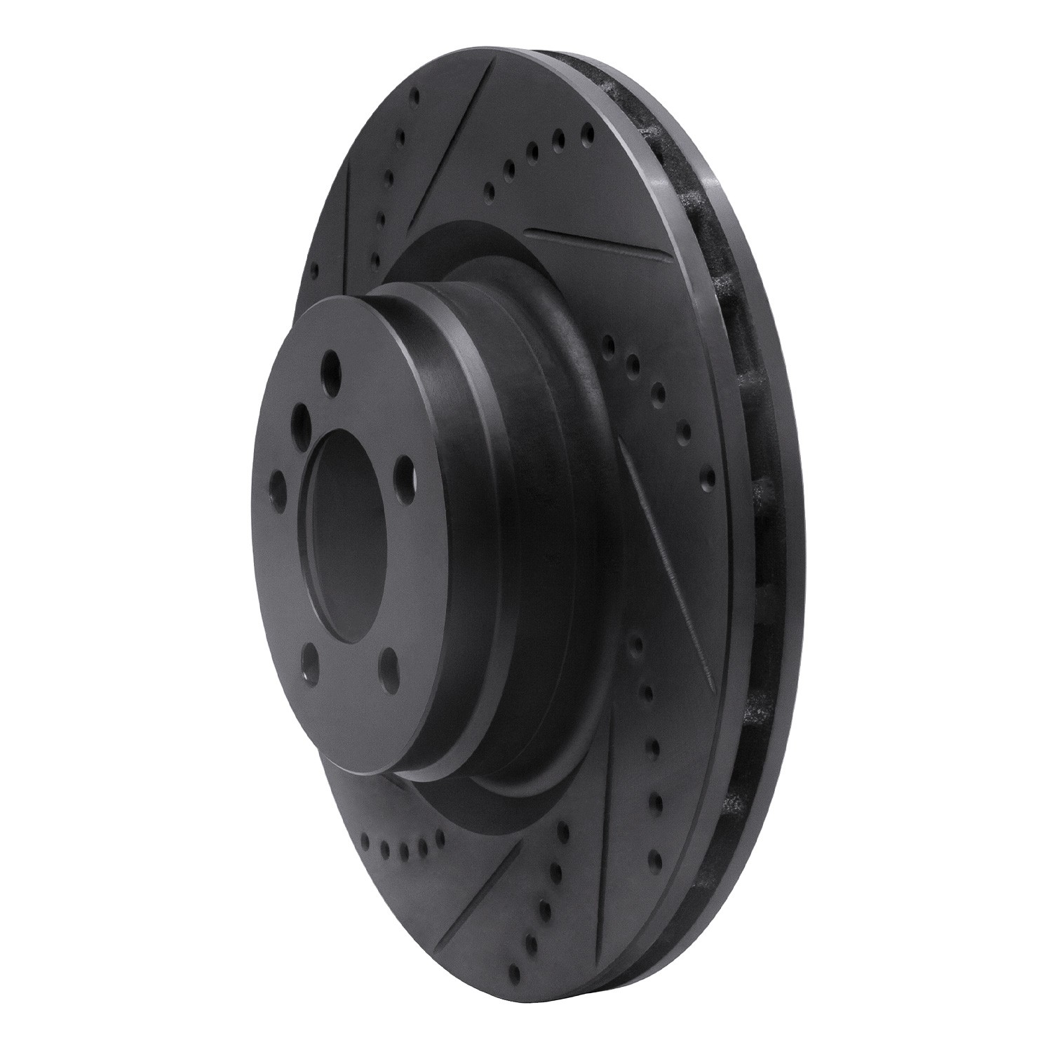 DYN 633-11014L DFC Brake Rotor - Drilled and Slotted - Black