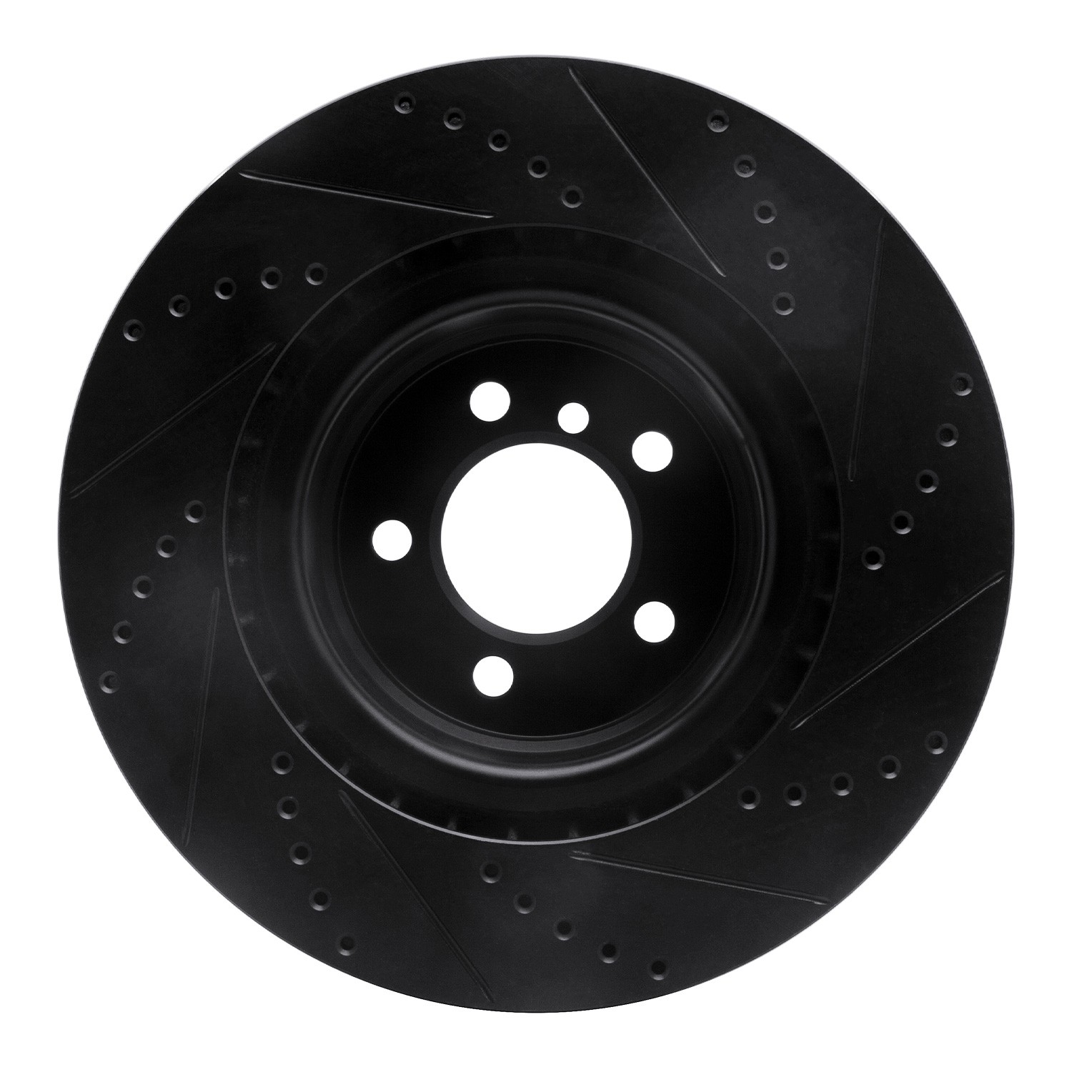 DYN 633-11014L DFC Brake Rotor - Drilled and Slotted - Black - Image 2