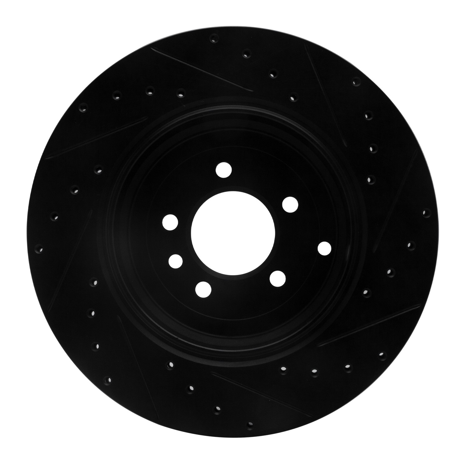 DYN 633-11020L DFC Brake Rotor - Drilled and Slotted - Black - Image 2