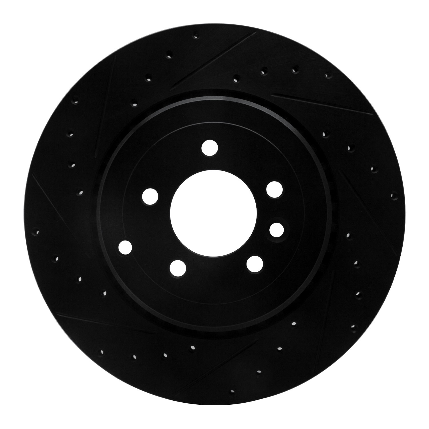 DYN 633-11020L DFC Brake Rotor - Drilled and Slotted - Black - Image 3