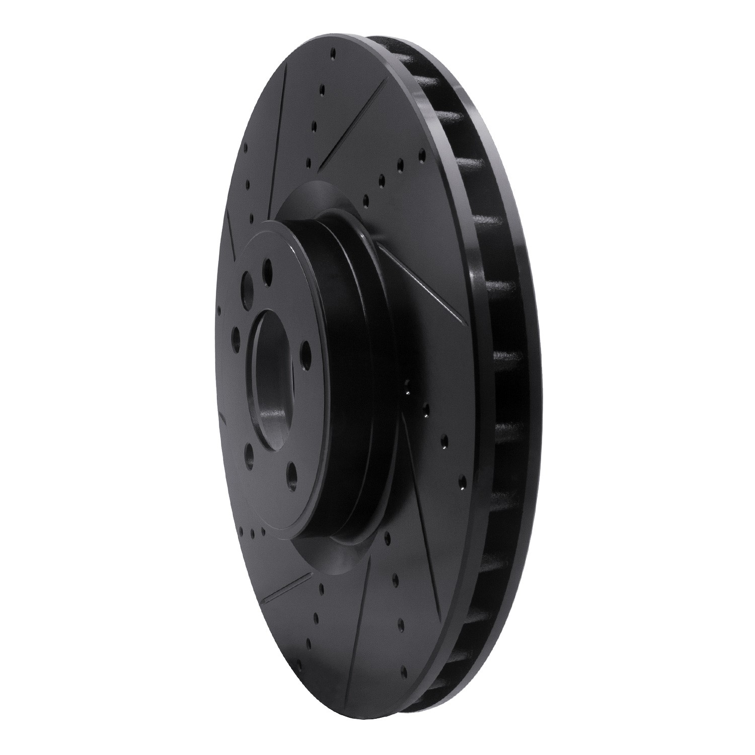 DYN 633-11021L DFC Brake Rotor - Drilled and Slotted - Black