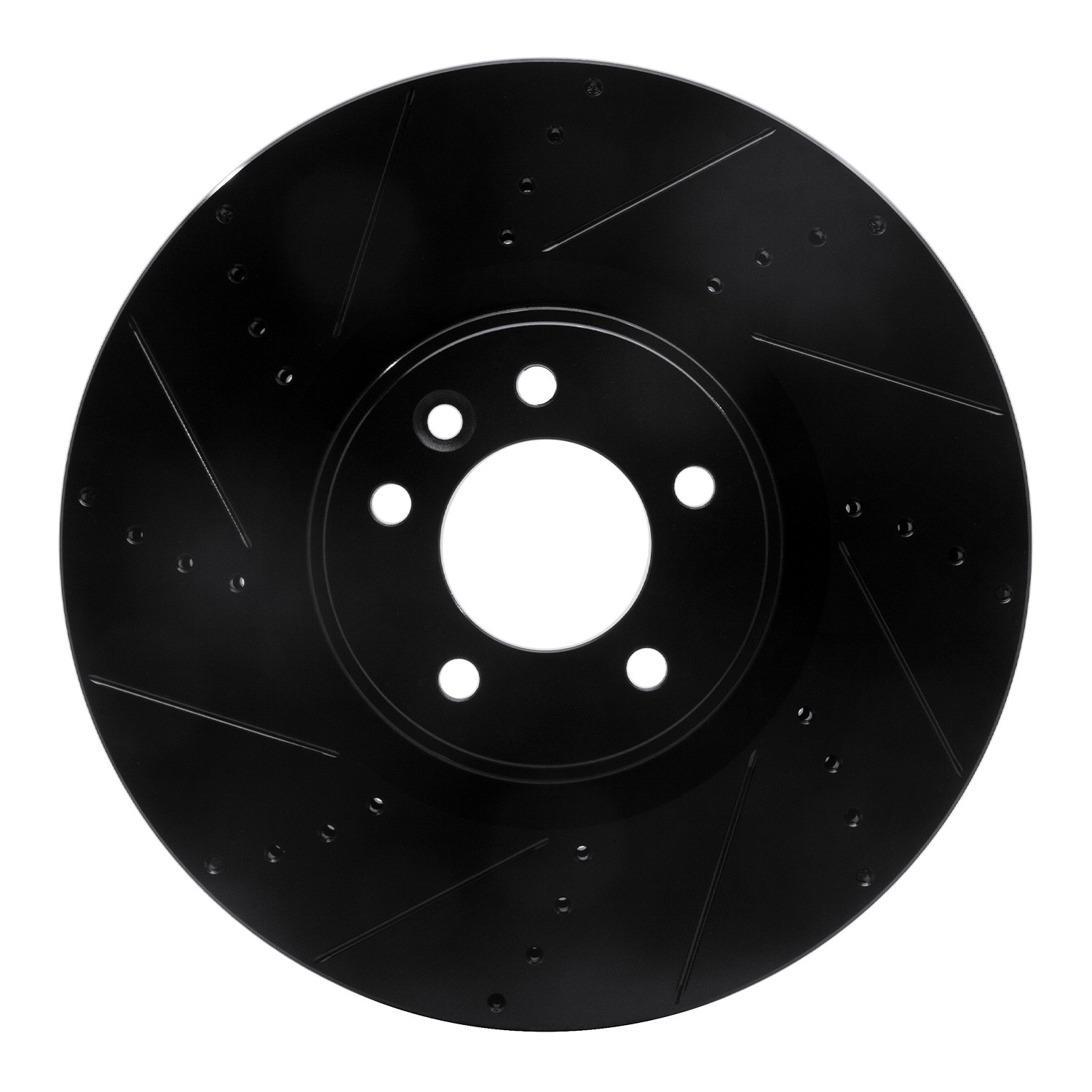 DYN 633-11021L DFC Brake Rotor - Drilled and Slotted - Black - Image 3