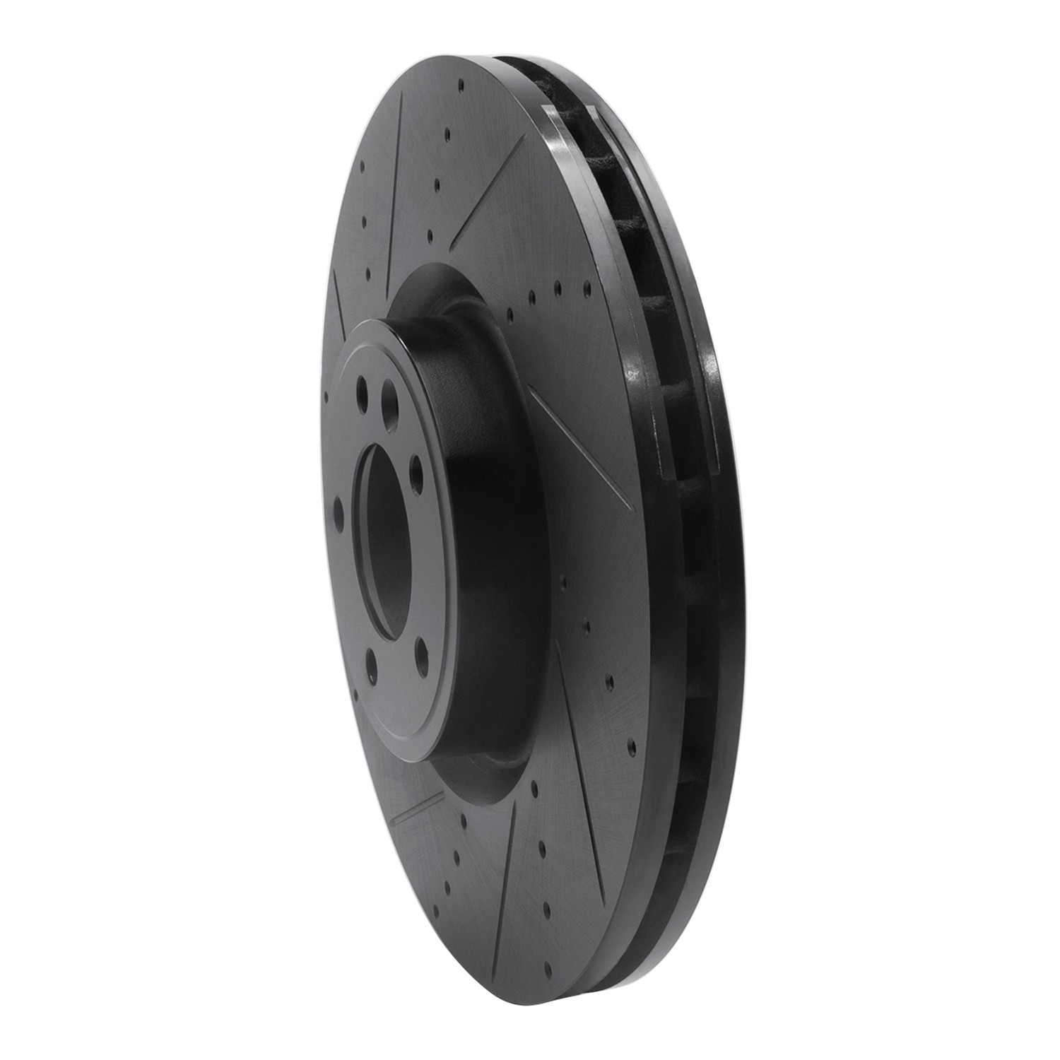 DYN 633-11029L DFC Brake Rotor - Drilled and Slotted - Black