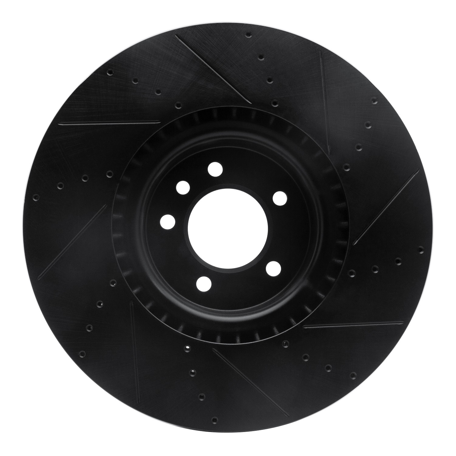 DYN 633-11029L DFC Brake Rotor - Drilled and Slotted - Black - Image 2