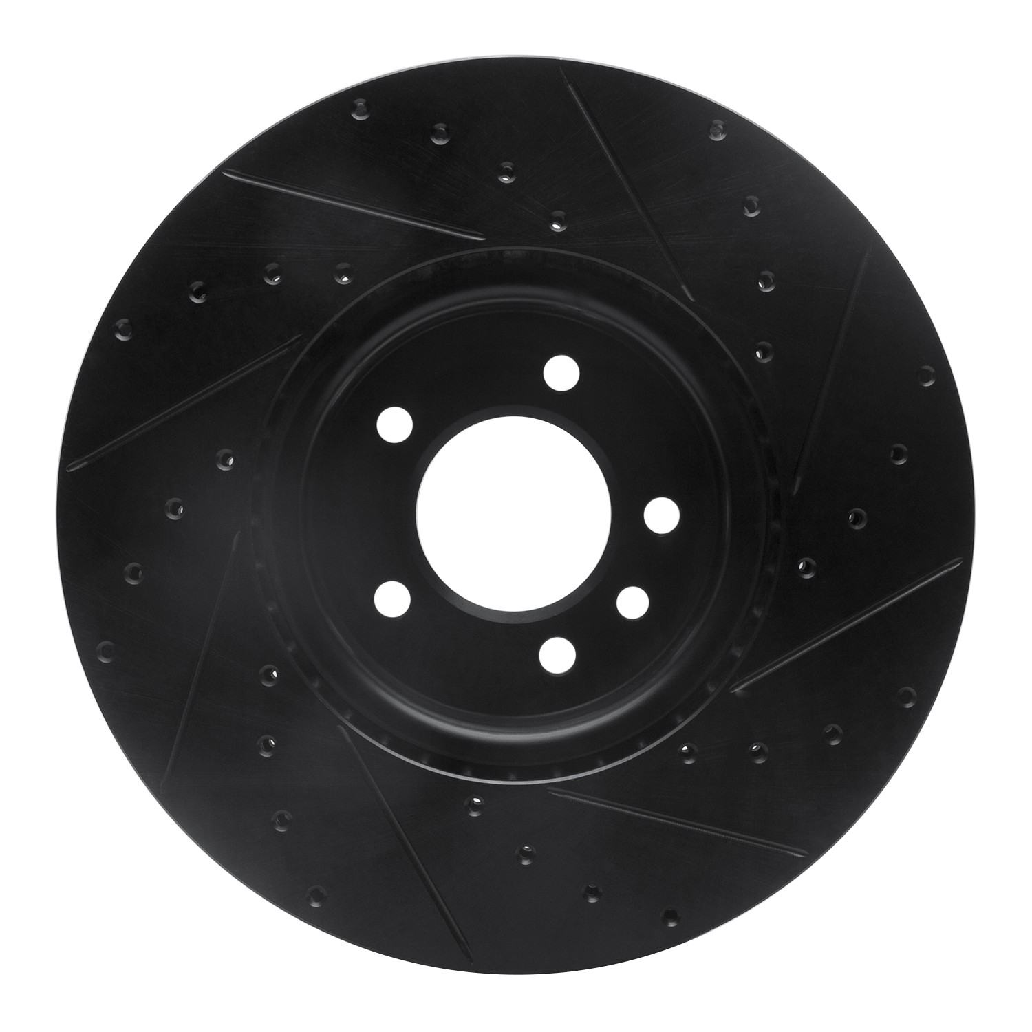 DYN 633-11030L DFC Brake Rotor - Drilled and Slotted - Black - Image 2