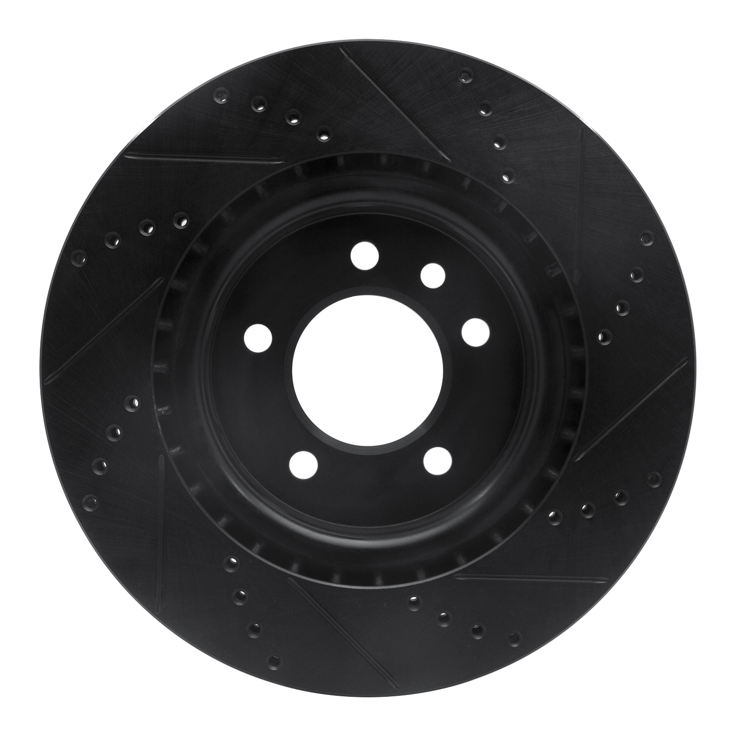 DYN 633-11031L DFC Brake Rotor - Drilled and Slotted - Black - Image 2