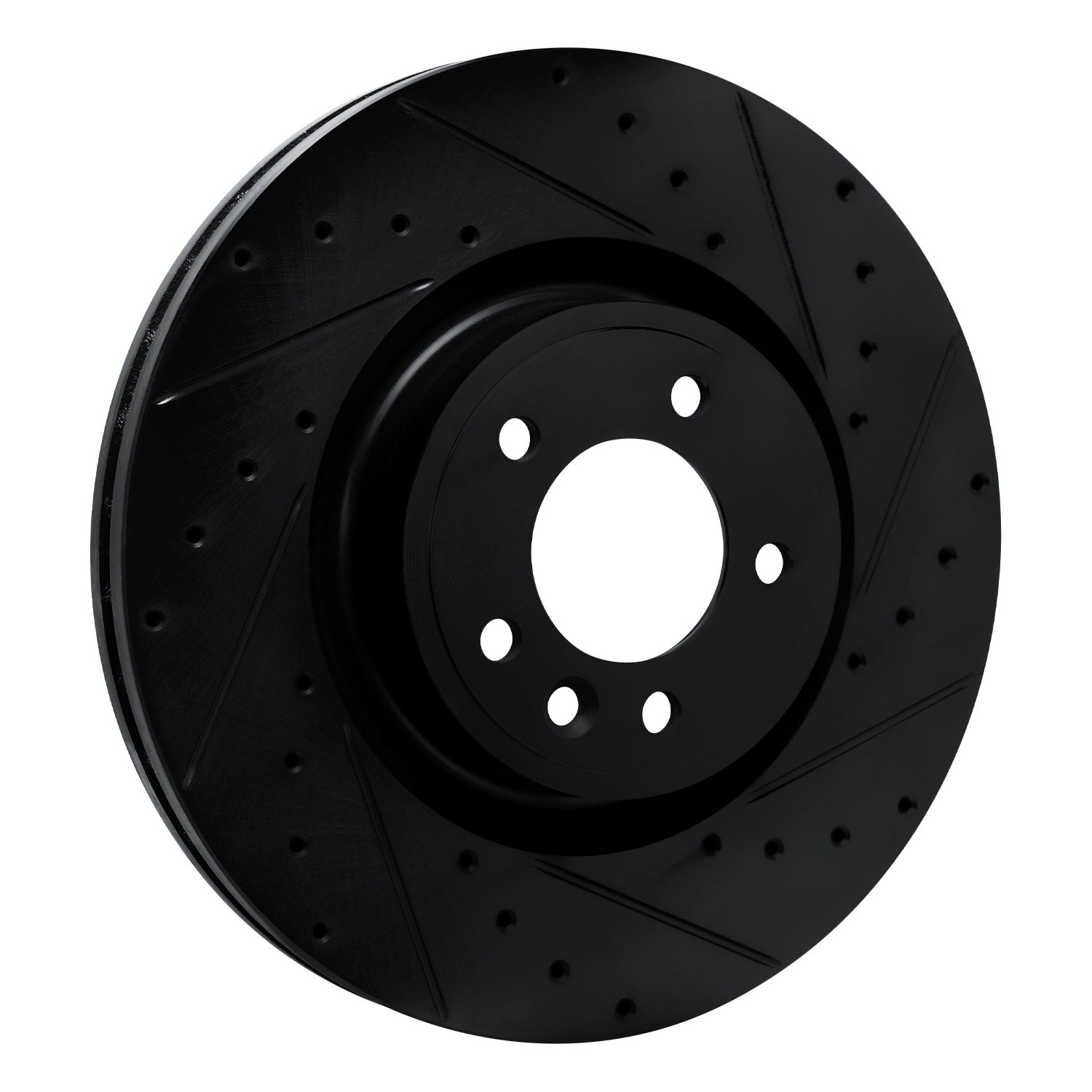 DYN 633-11032R DFC Brake Rotor - Drilled and Slotted - Black