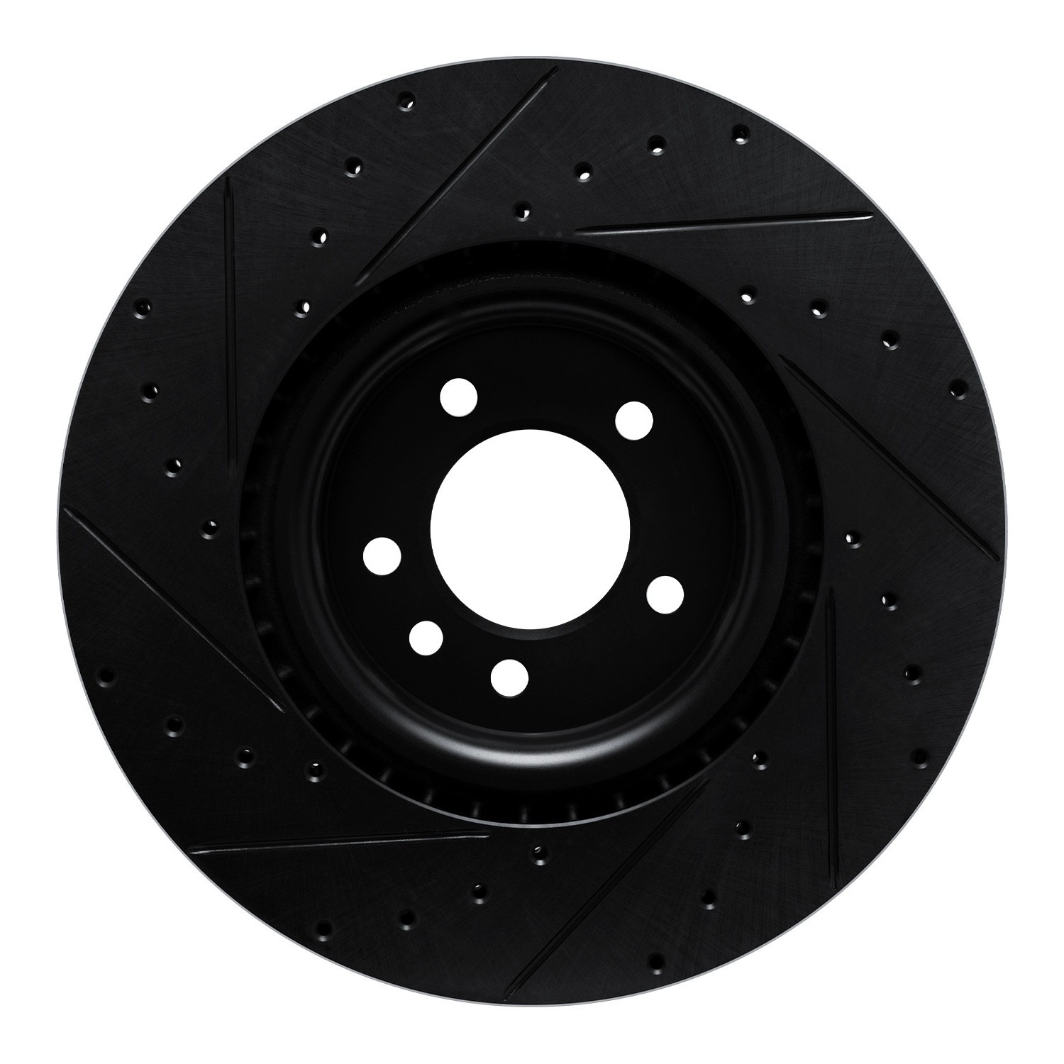 DYN 633-11032R DFC Brake Rotor - Drilled and Slotted - Black - Image 2
