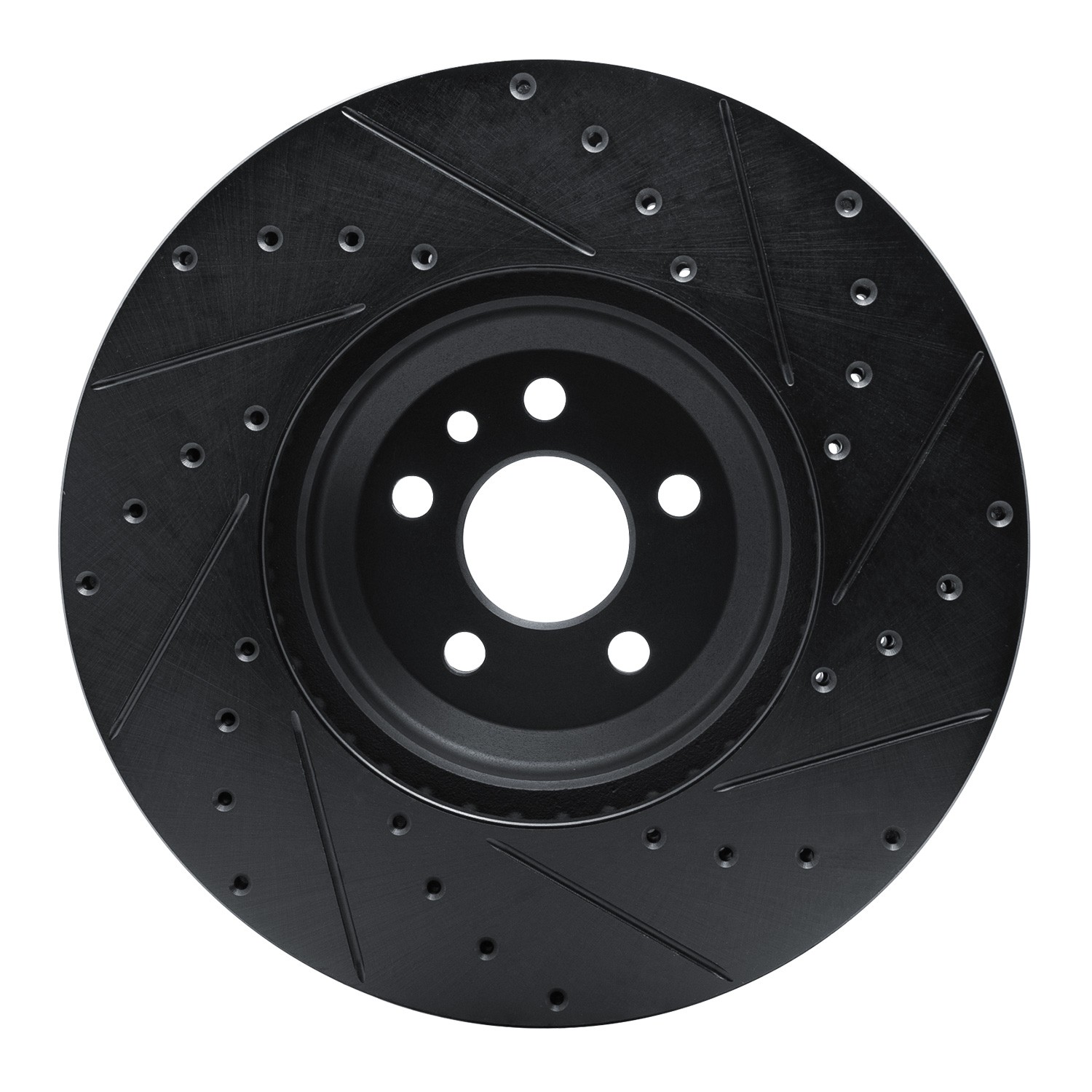 DYN 633-11033L DFC Brake Rotor - Drilled and Slotted - Black - Image 2